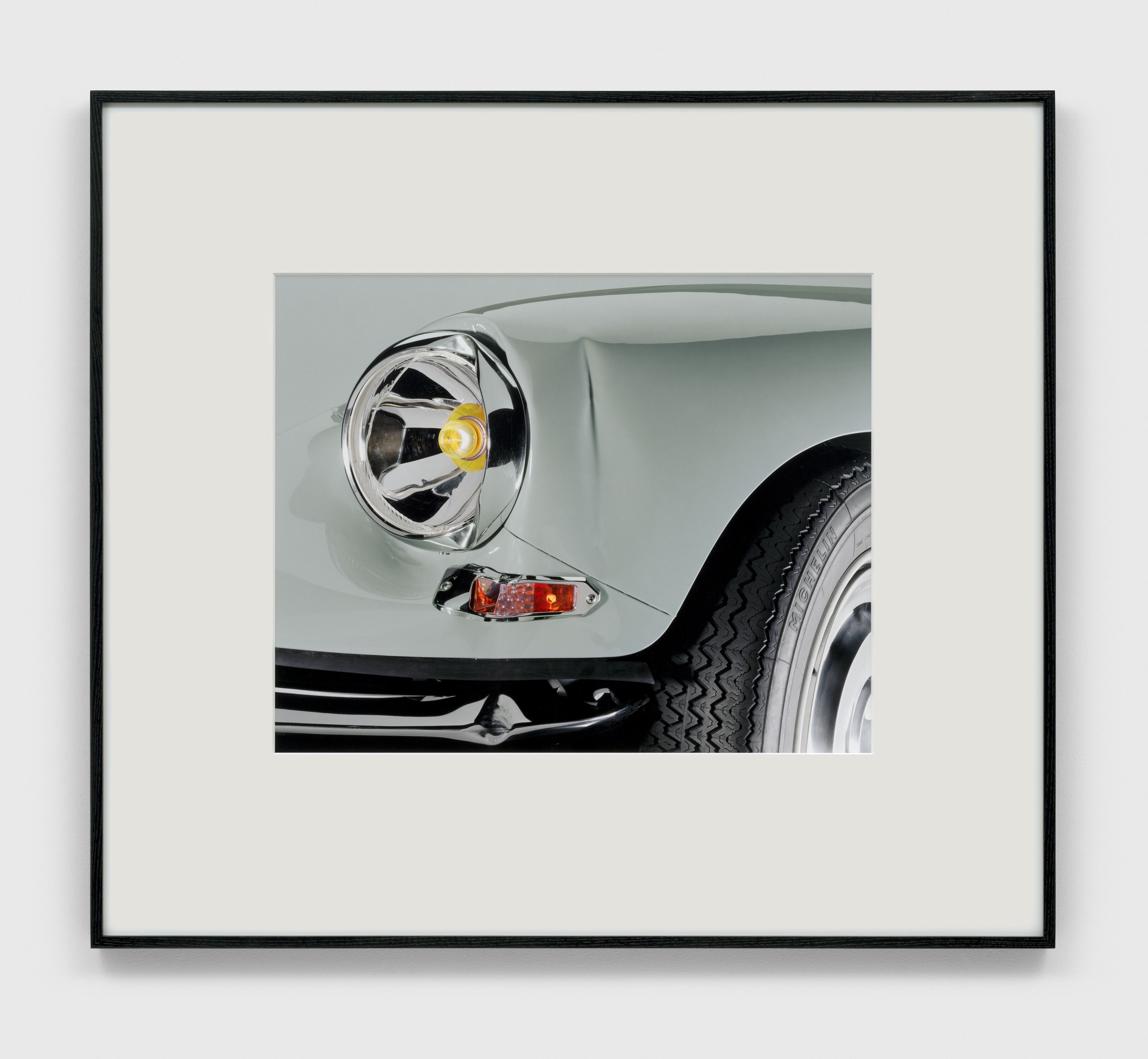 A photograph by Christopher Williams, titled Untitled (Study in Gray) 1967 Citroen DS Serial number: DS851360a Color code: AC 138 Color name: gris dandy Color year: 1966 Studio Rhein Verlag, Düsseldorf November 7, 2013, dated 2014. 
