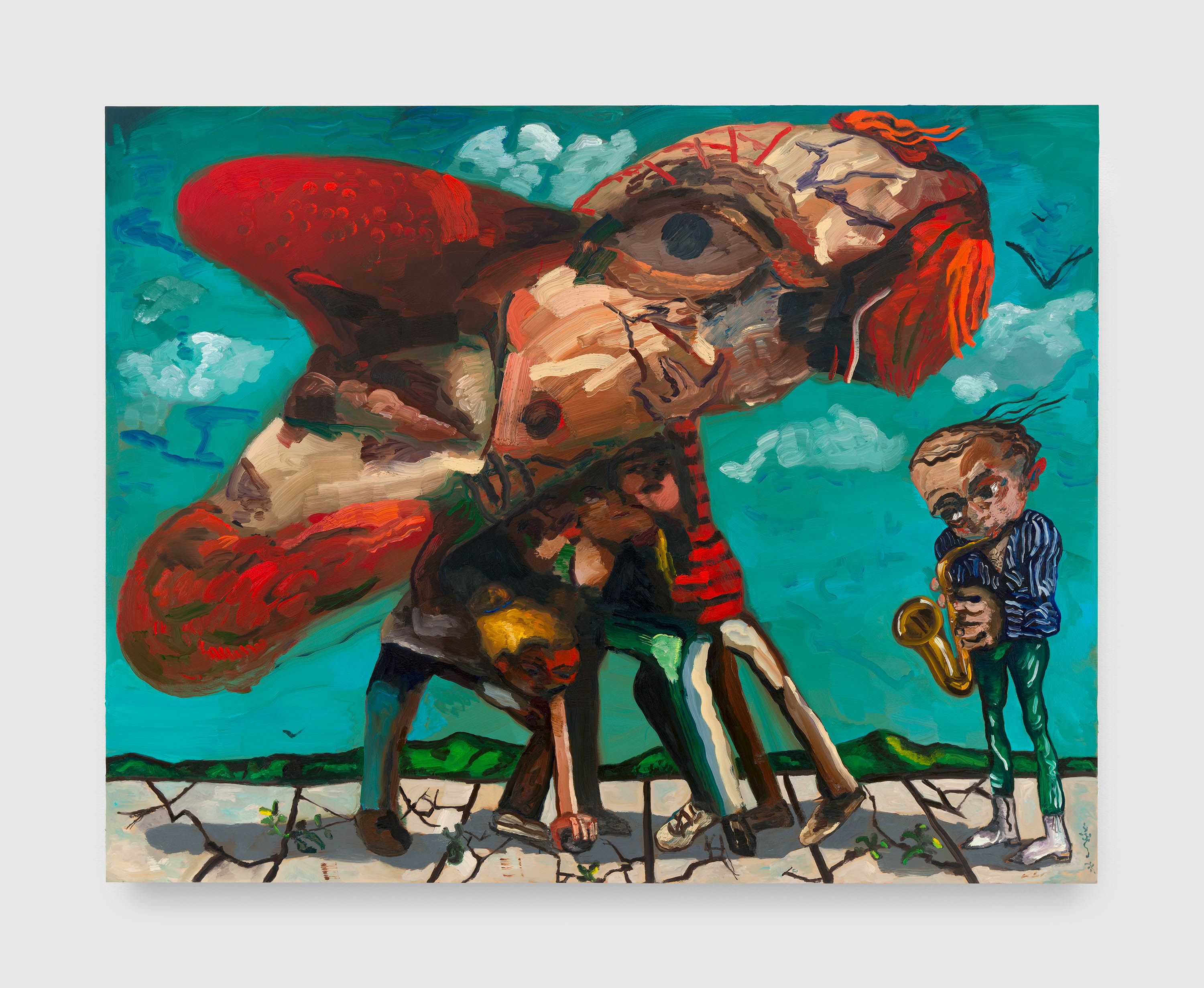 A painting by Dana Schutz, titled The Face, dated 2023.