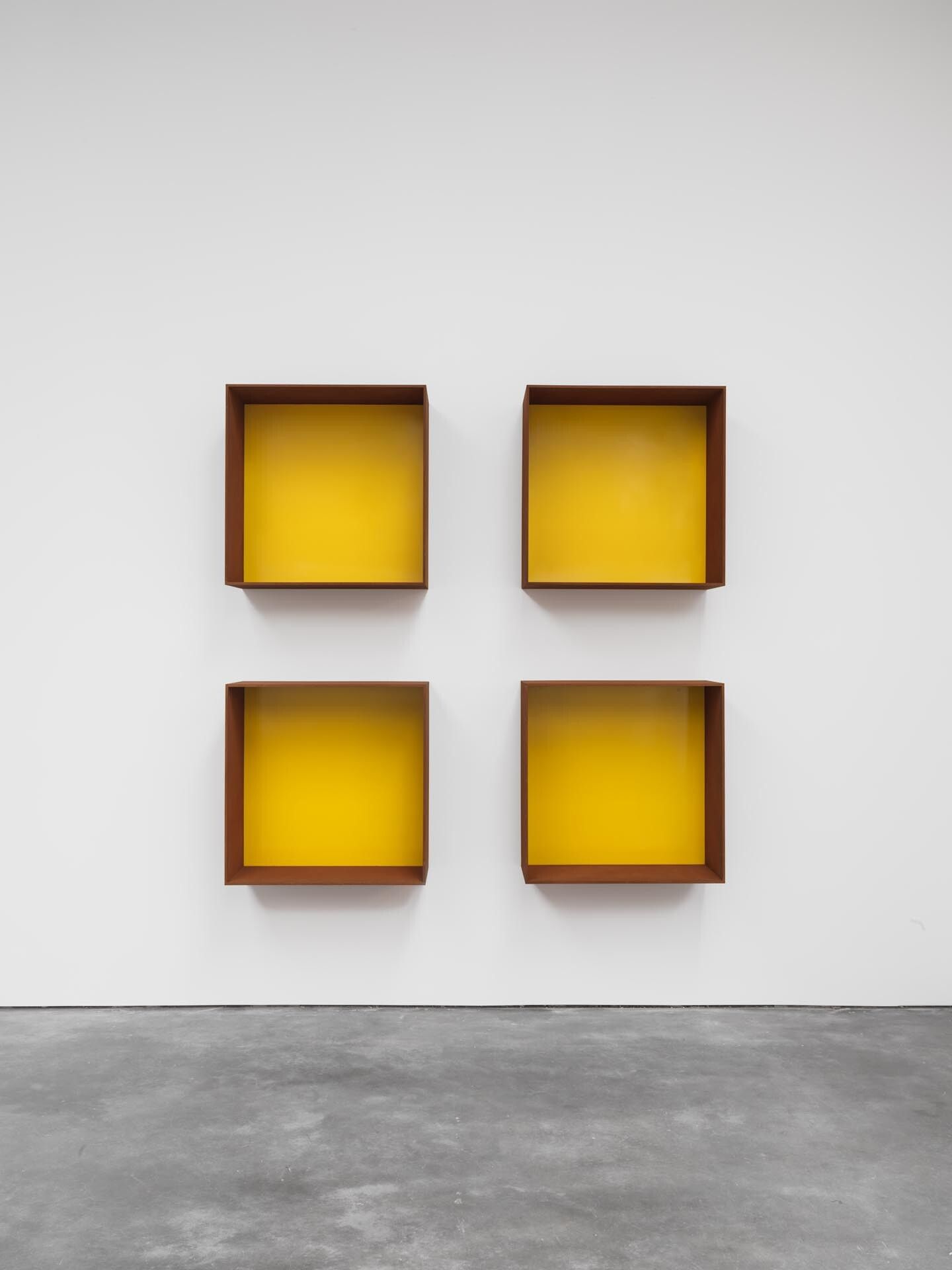 An untitled sculpture by Donald Judd, dated 1991.