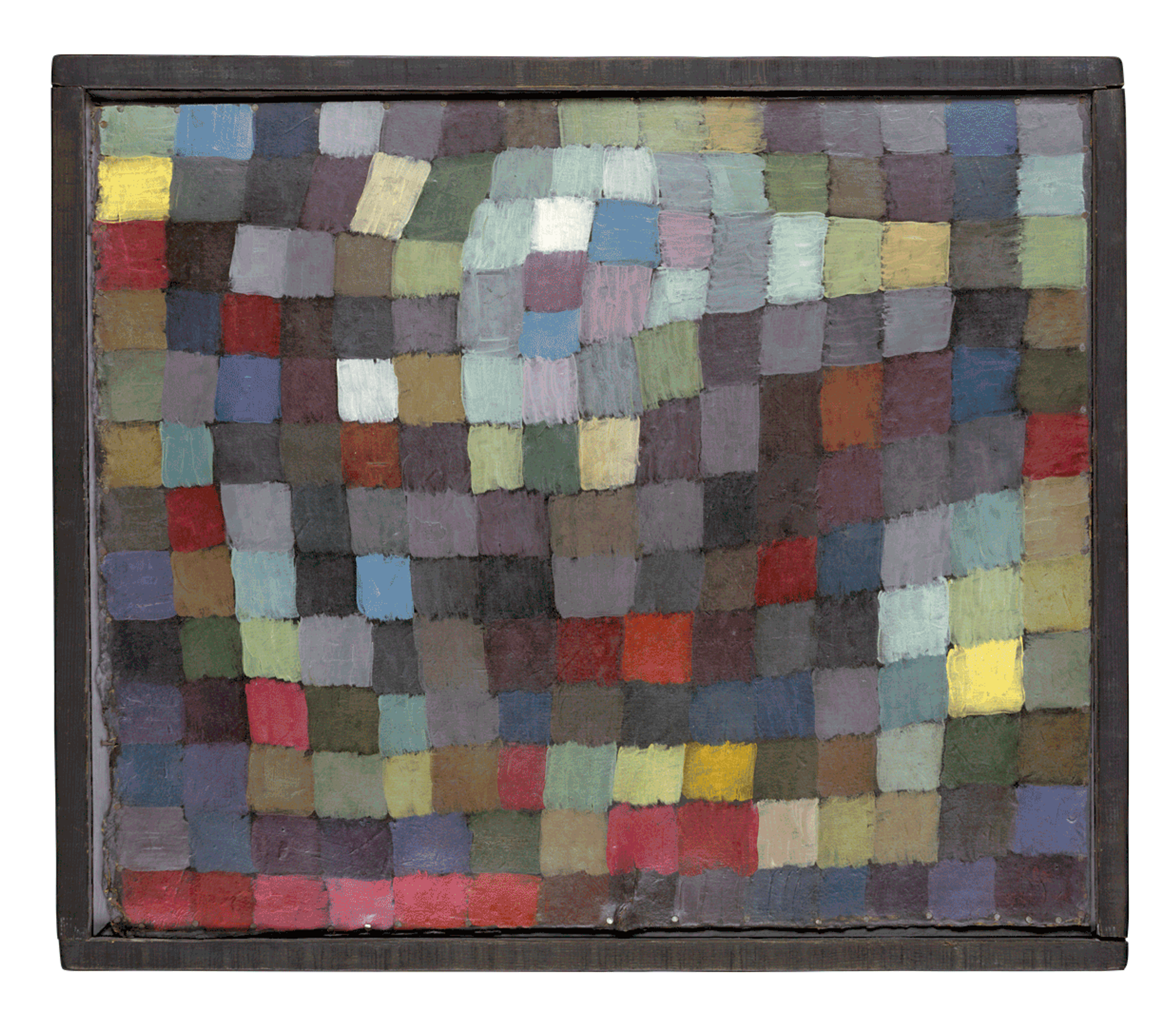 An oil painting on cardboard by Paul Klee, titled May Picture, dated 1925.