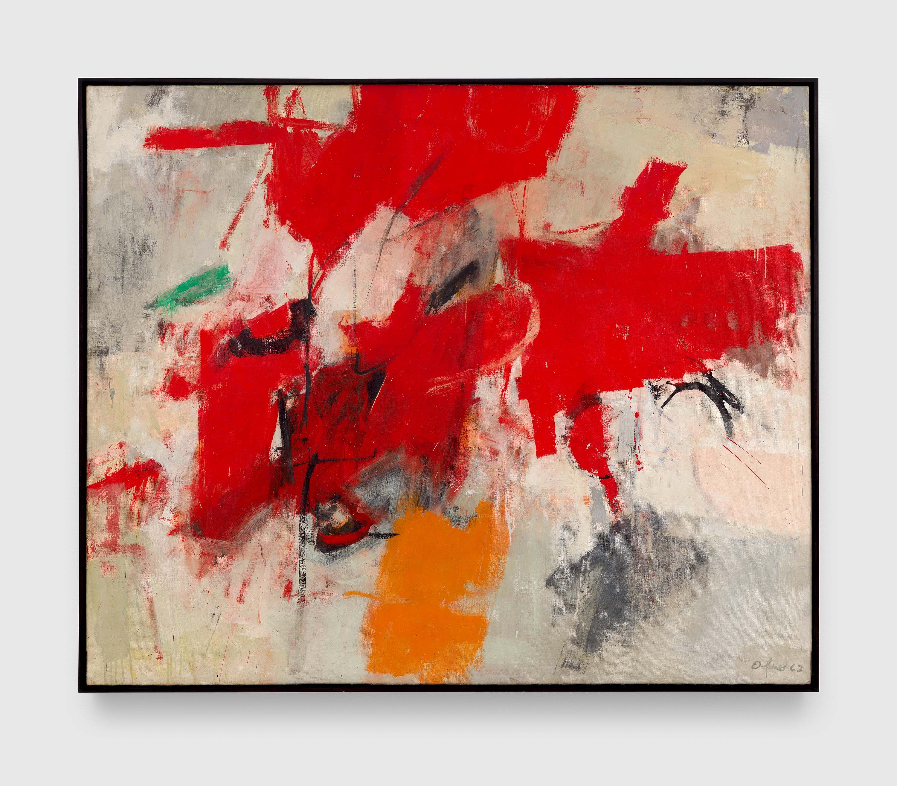 A mixed media painting by Afro, titled Grande estate, dated 1962.