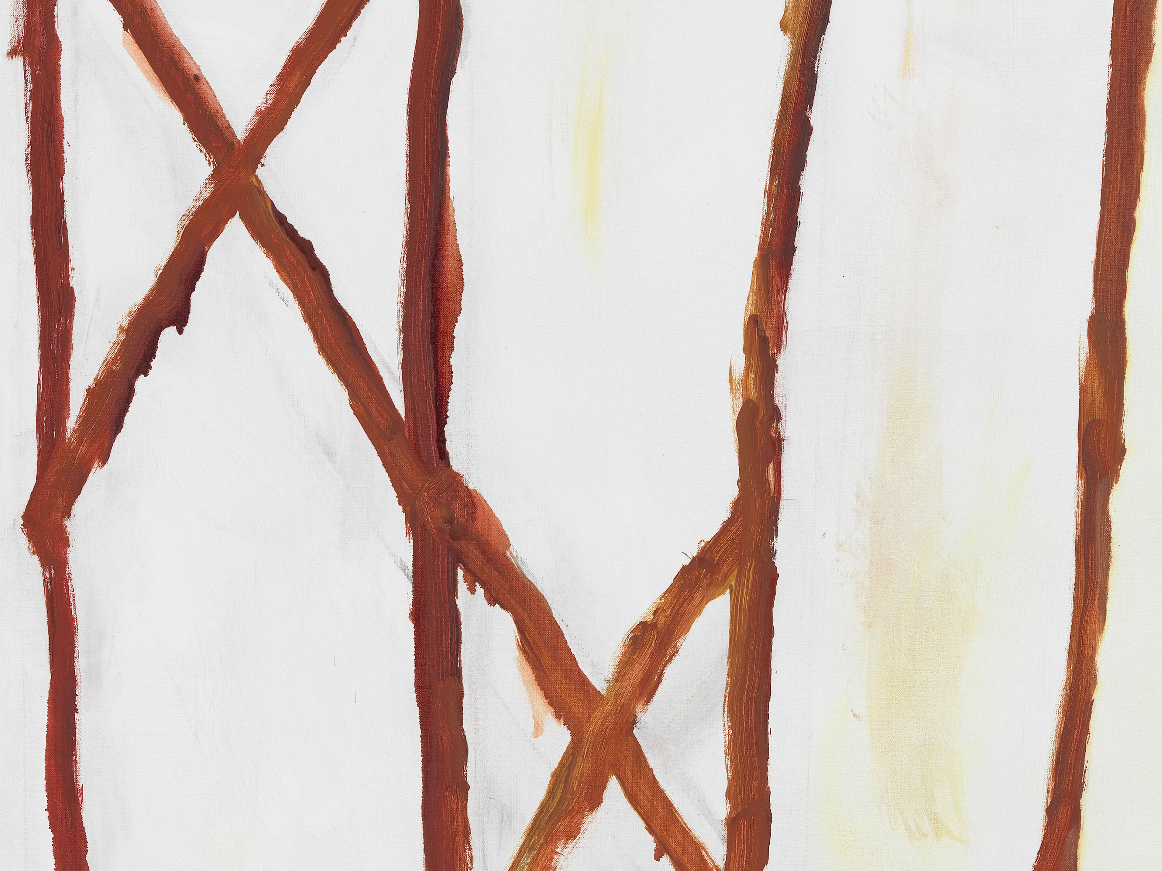 A detail from a painting by Raoul De Keyser, titled Closerie I (Berliner Ensemble), dated 1998.