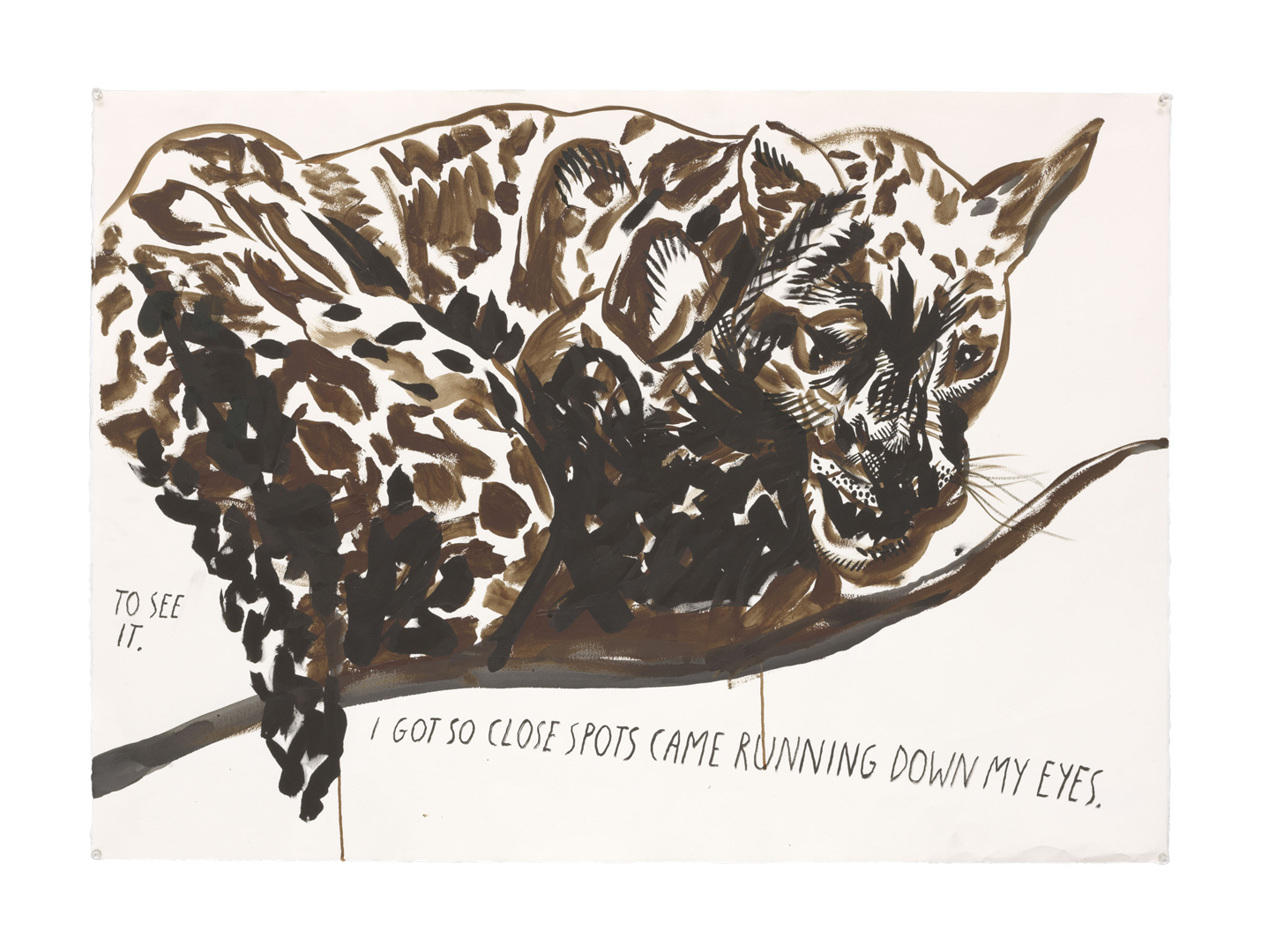 A work on paper by Raymond Pettibon, titled No Title (To see it. ...), dated 2019