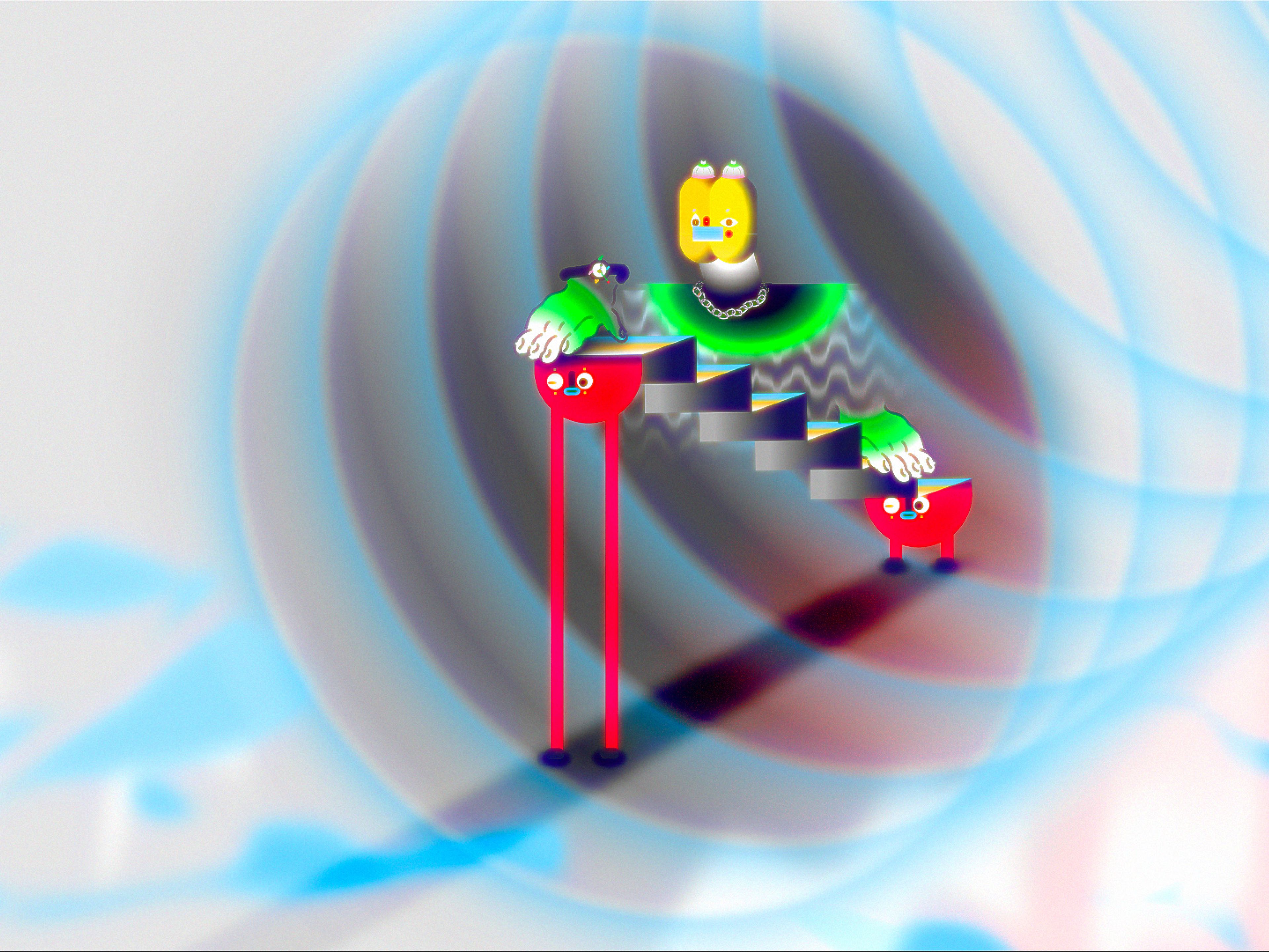 A still from a video by Wong Ping, titled Sorry for the late reply, dated 2021.