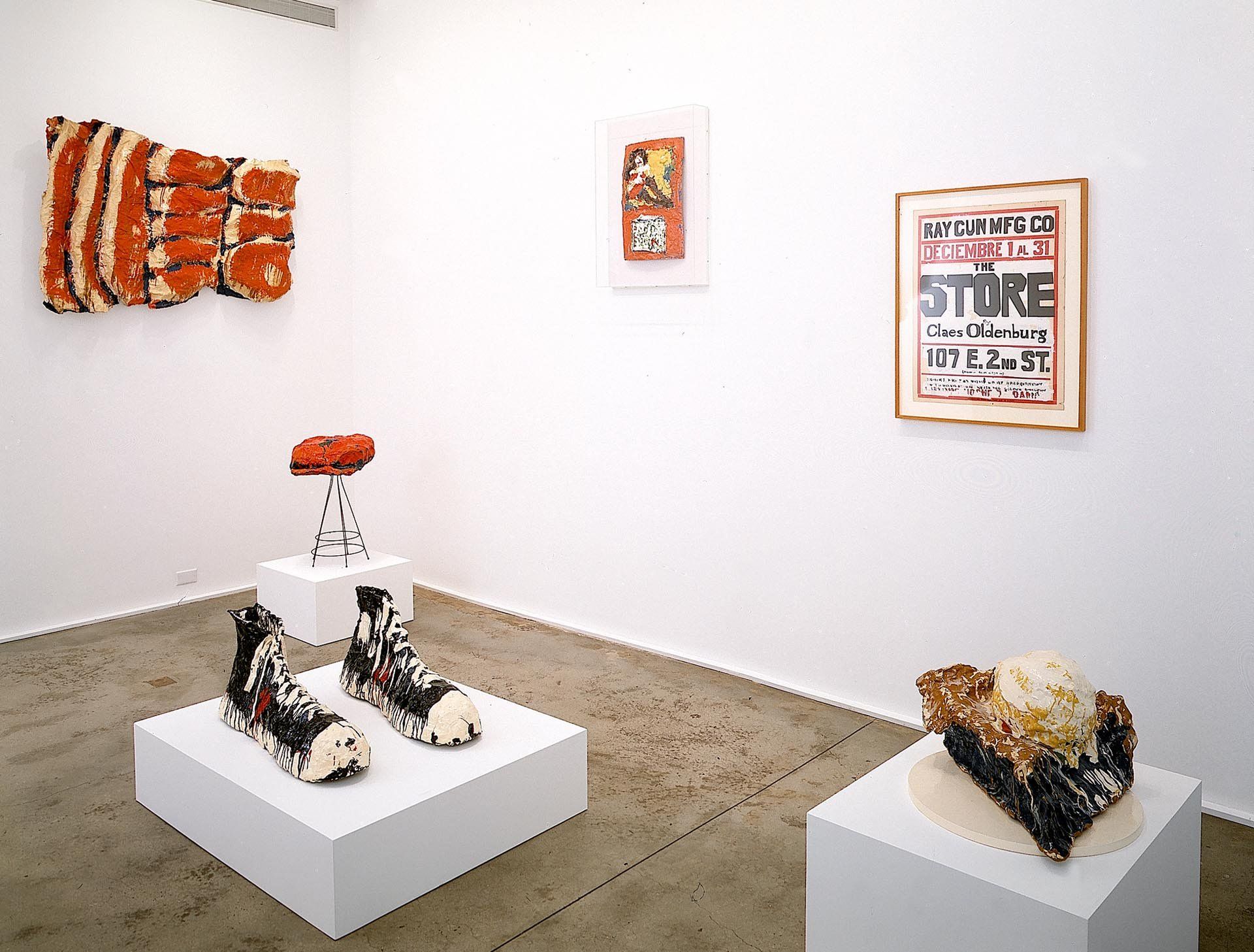 An installation view of the exhibition Claes Oldenburg, at David Zwirner New York, dated 2005.
