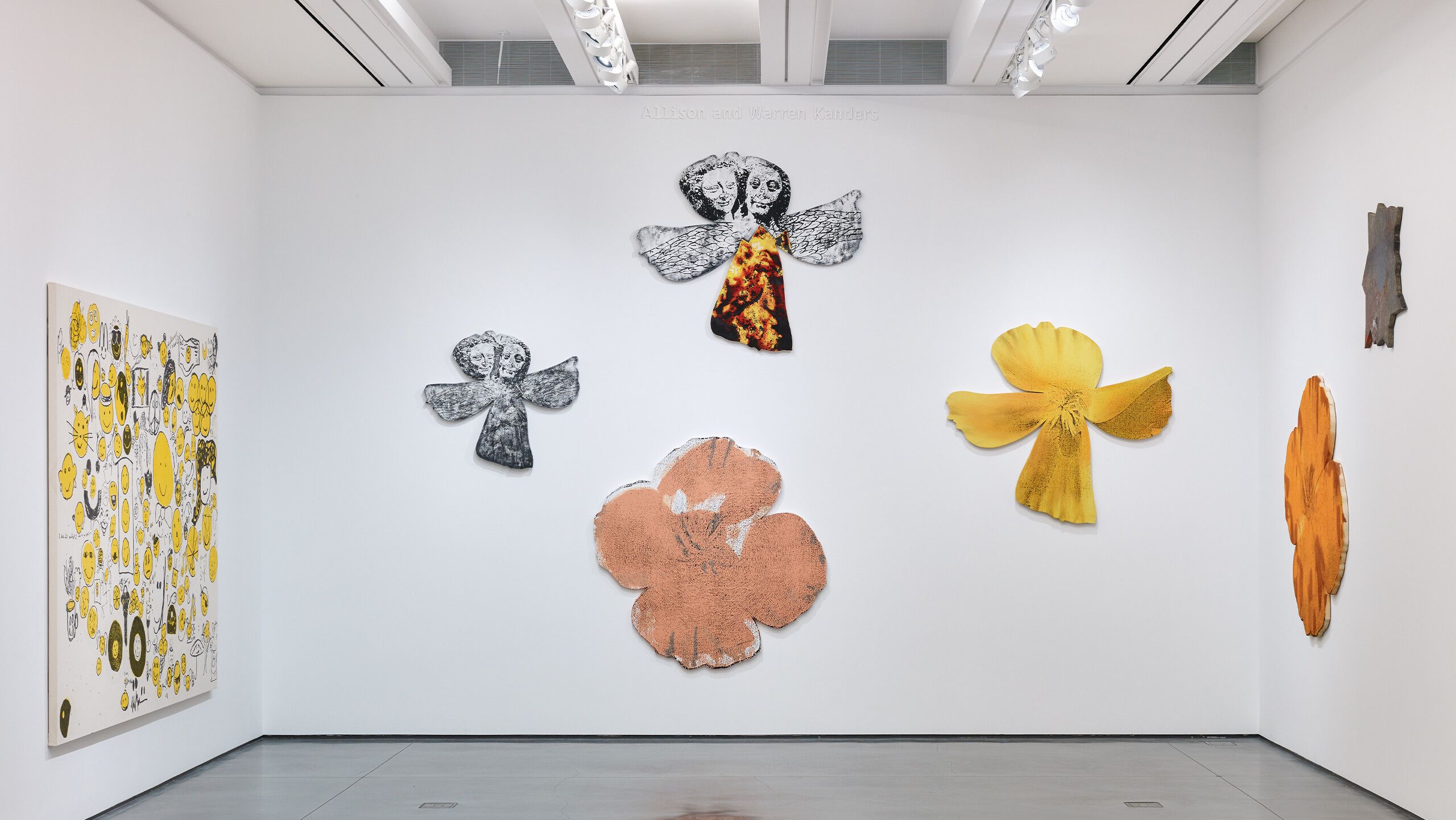 An installation shot of a Nate Lowman show in Aspen