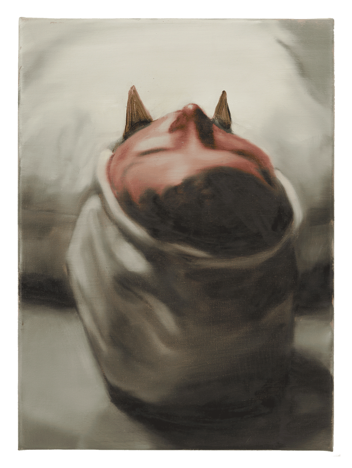 A painting by Michael Borremans, titled The Load (III), dated 2009.