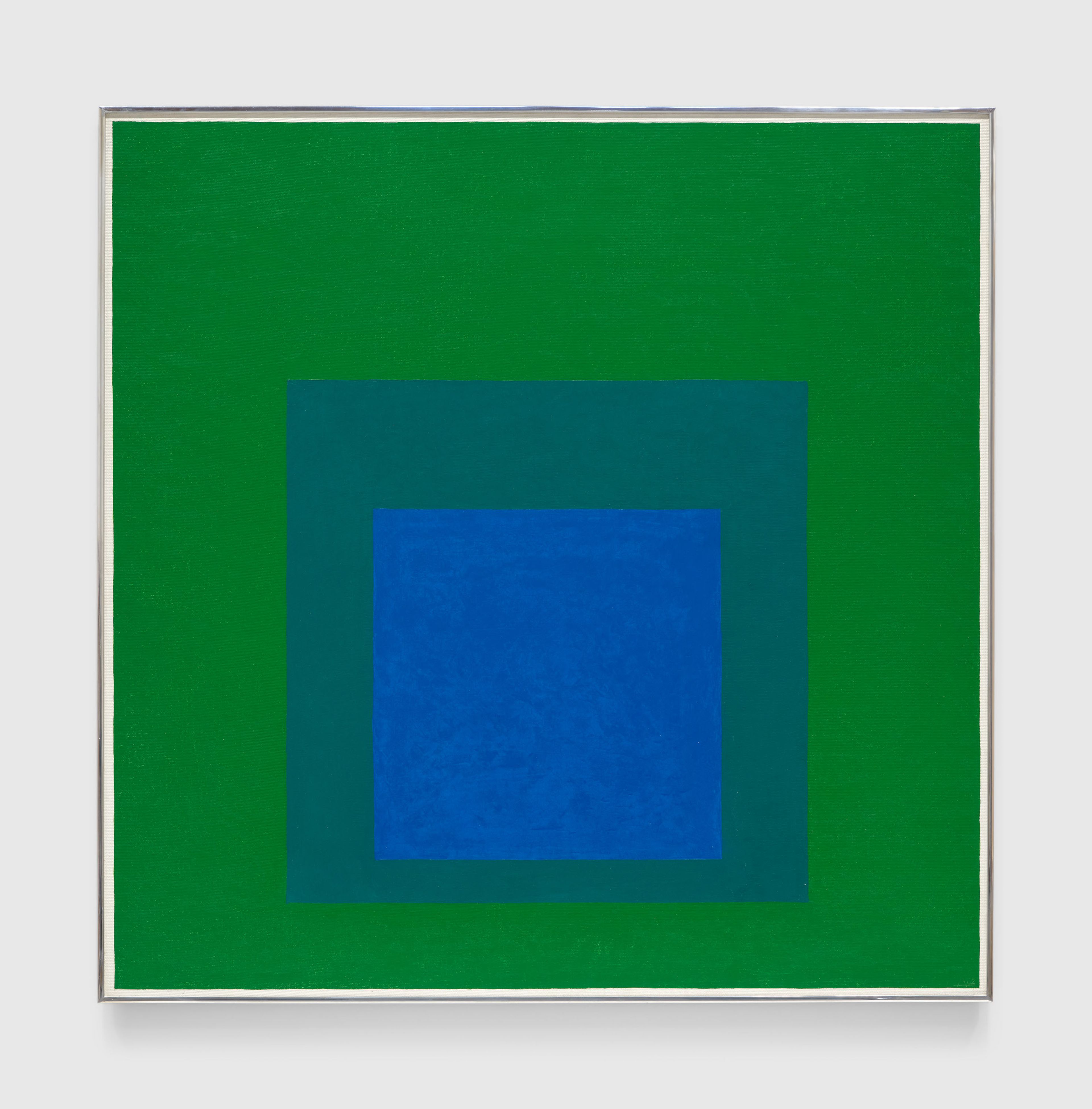 A painting by Josef Albers, titled Homage to the Square, dated 1962.