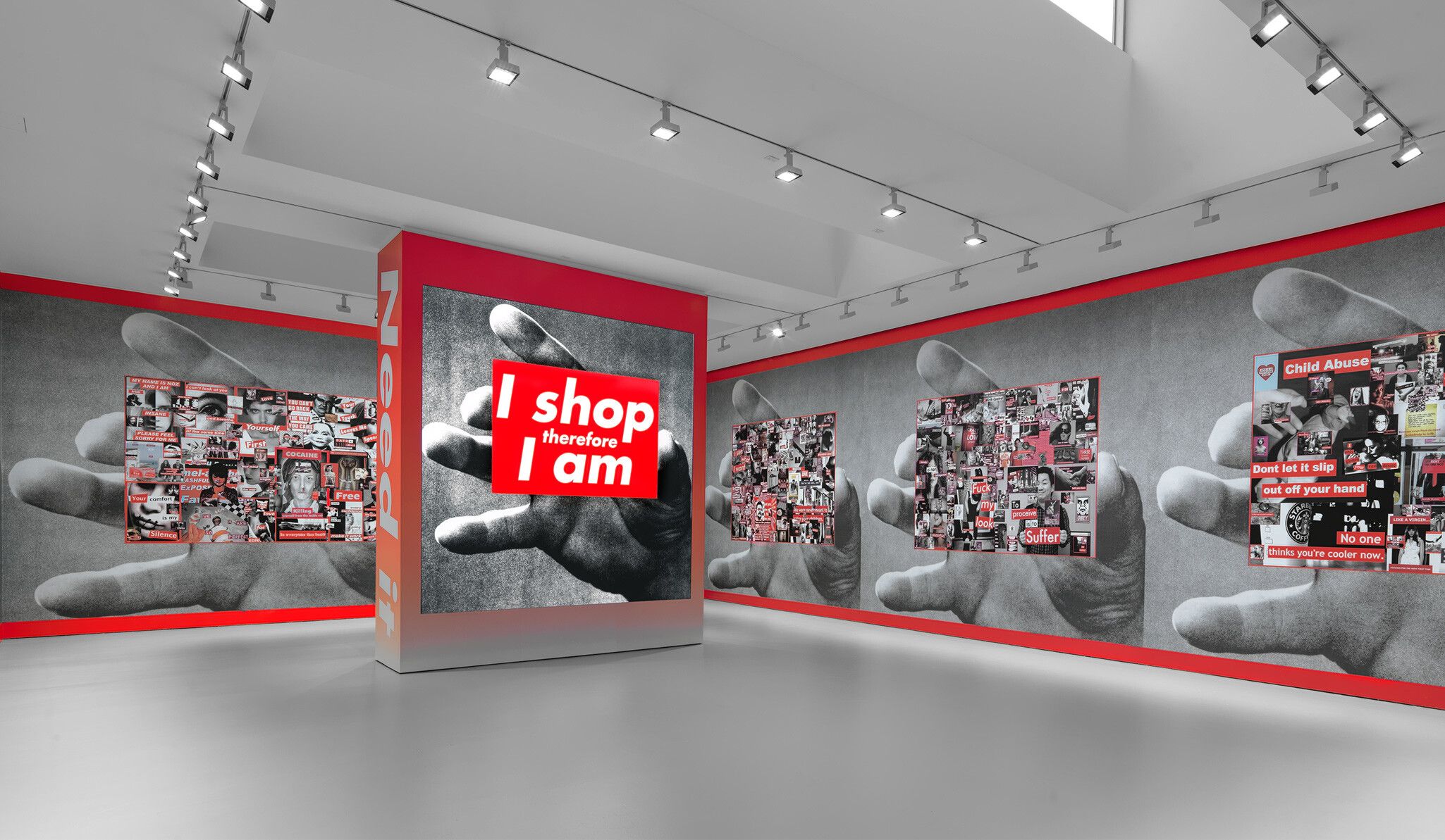 An image of an Installation view, titled Barbara Kruger, David Zwirner, New York, dated 2022
