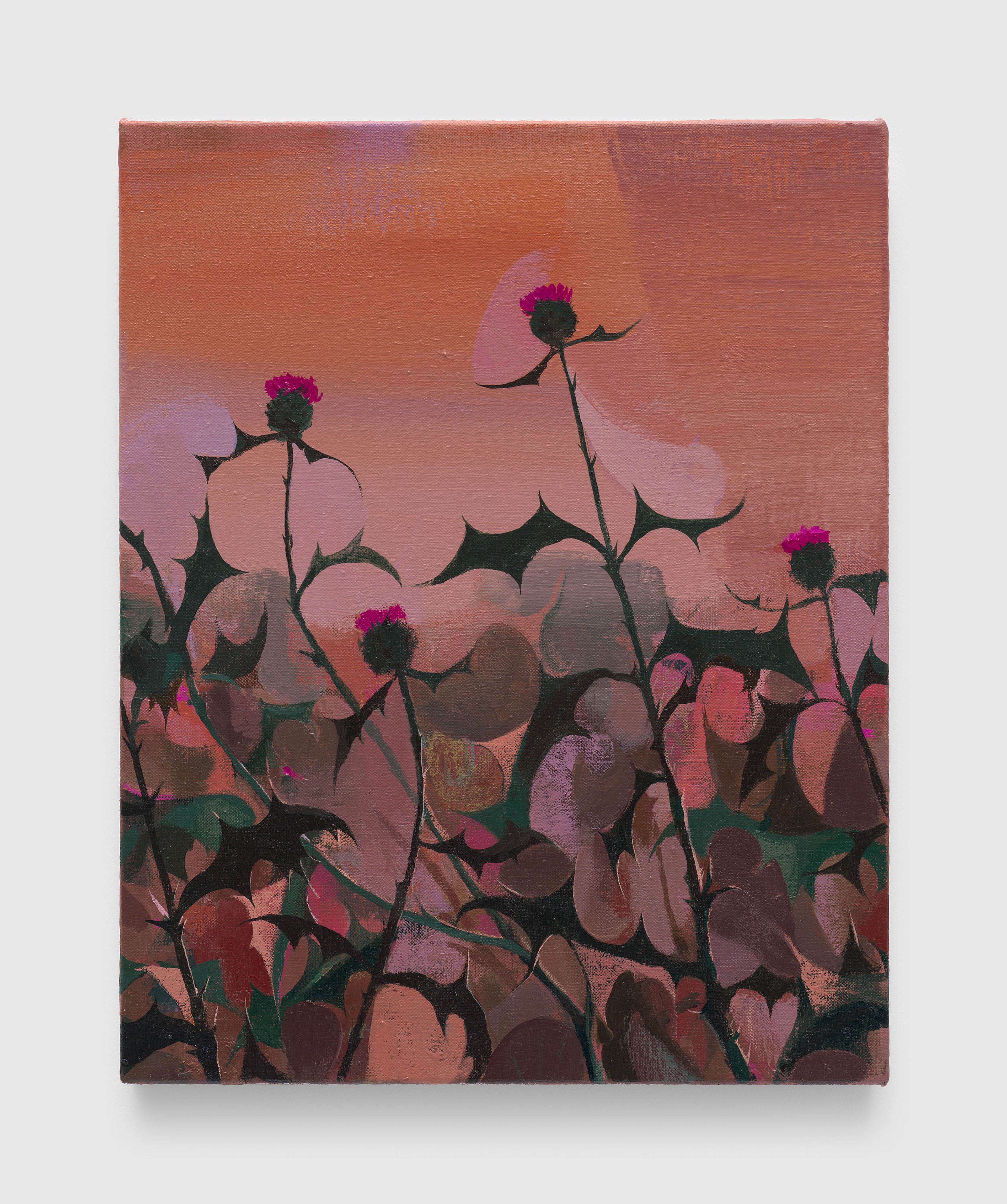 A painting by Matt Bollinger, titled Thistle (Dusk), dated 2025.