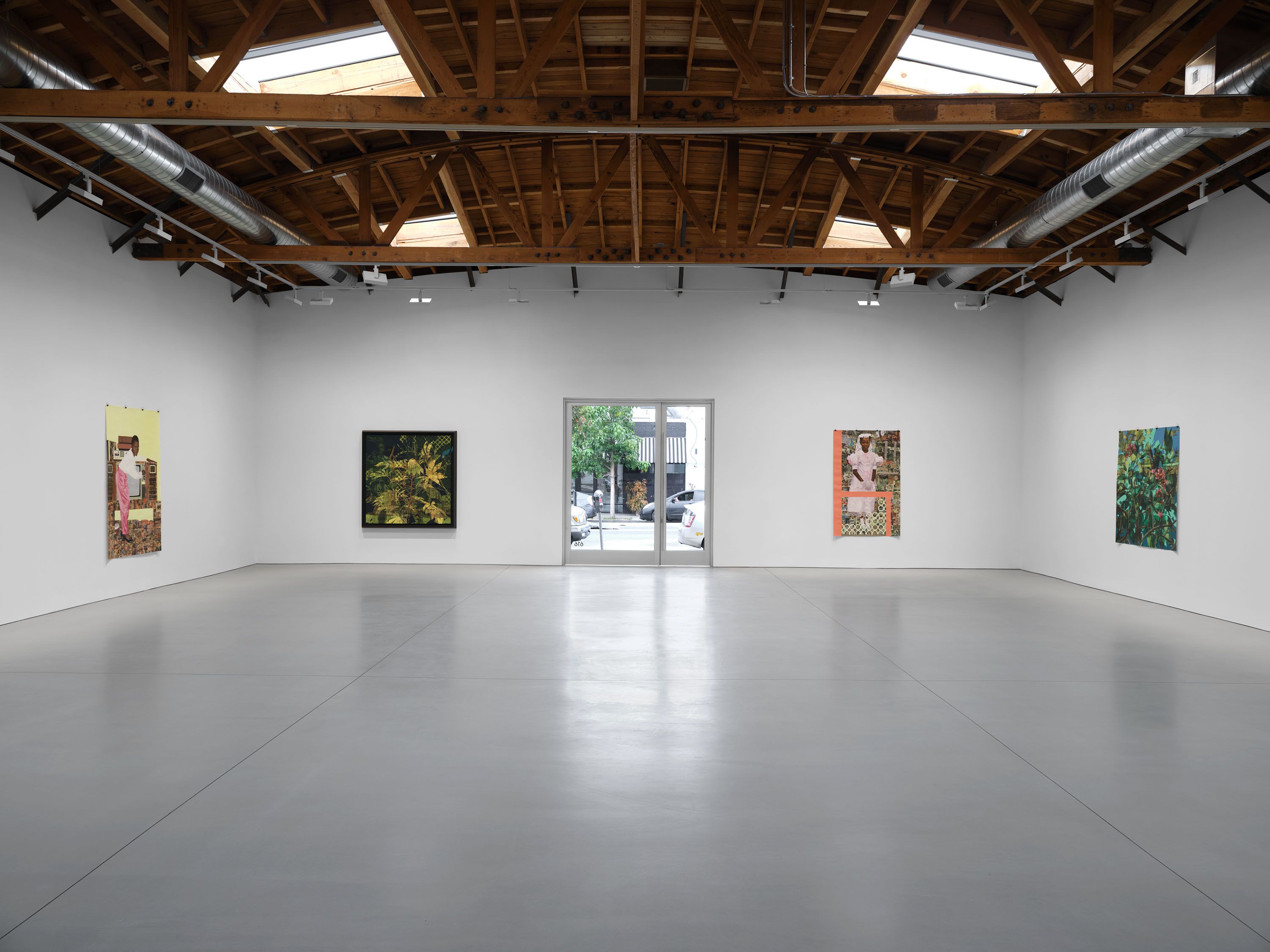 An Installation view, Njideka Akunyili Crosby: Coming Back to See Through, Again, David Zwirner, Los Angeles, dated 2023