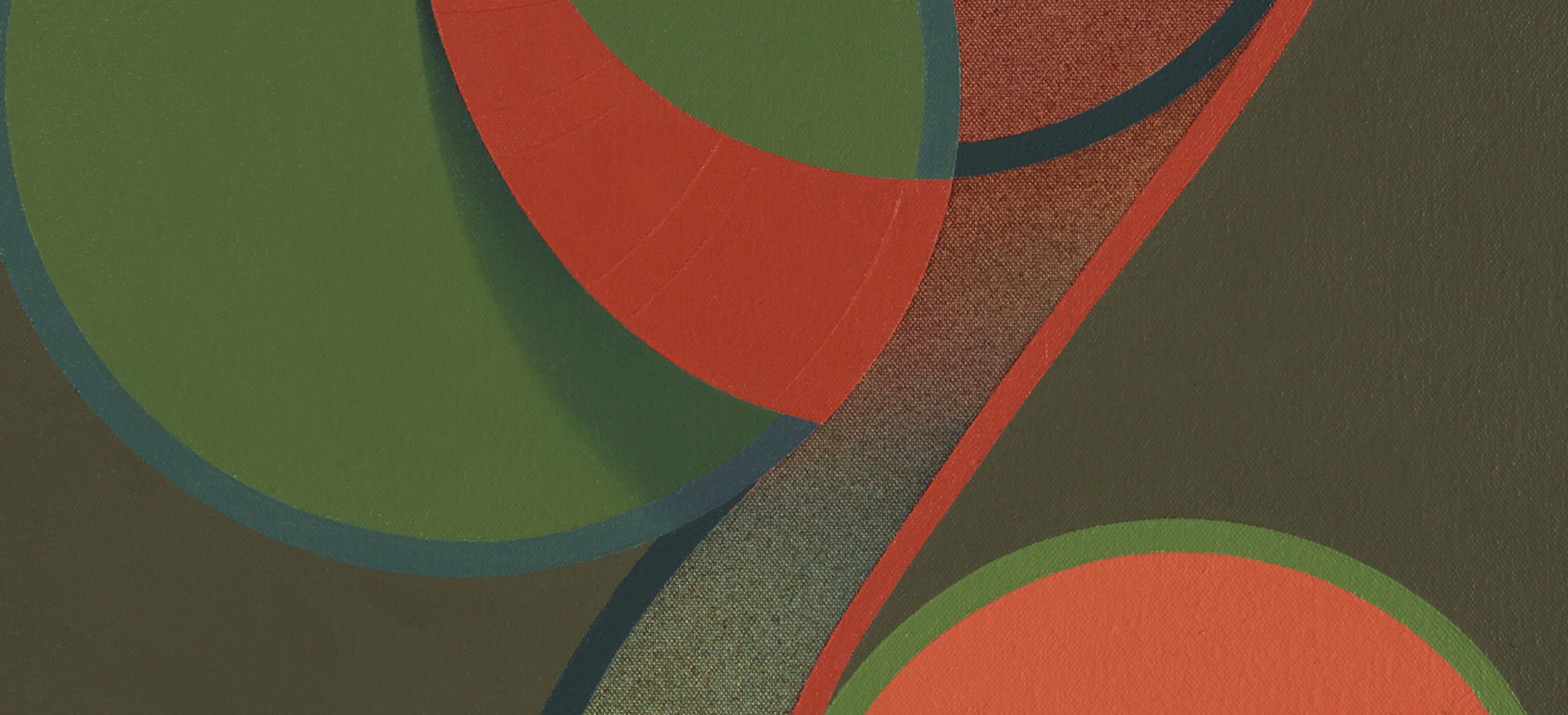 A detail from an artwork by Tomma Abts, titled Samke, dated 2019.