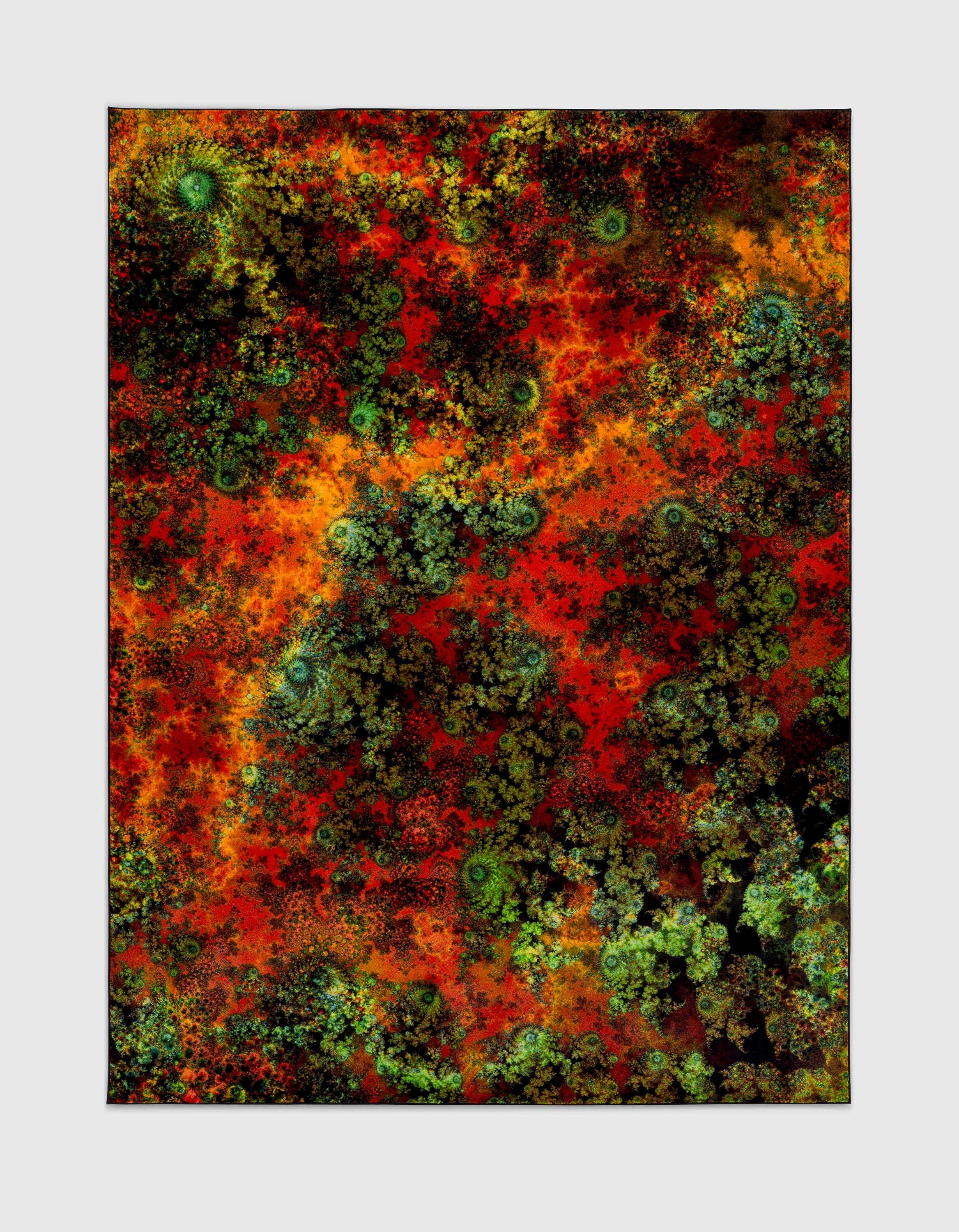A Colaris on velour carpet by Thomas Ruff, titled d.o.pe.04, dated 2022.