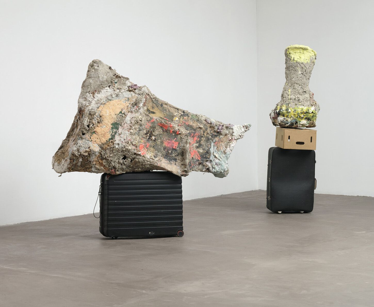 A detail of the work by Franz West titled Spoonerism, dated 1996
