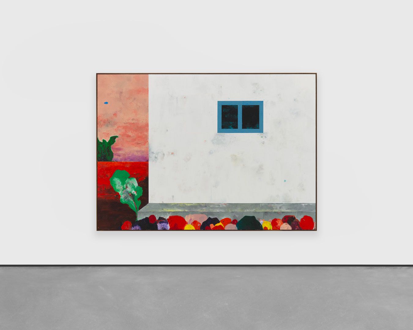 An installation view of an untitled painting by Harold Ancart, dated 2020.