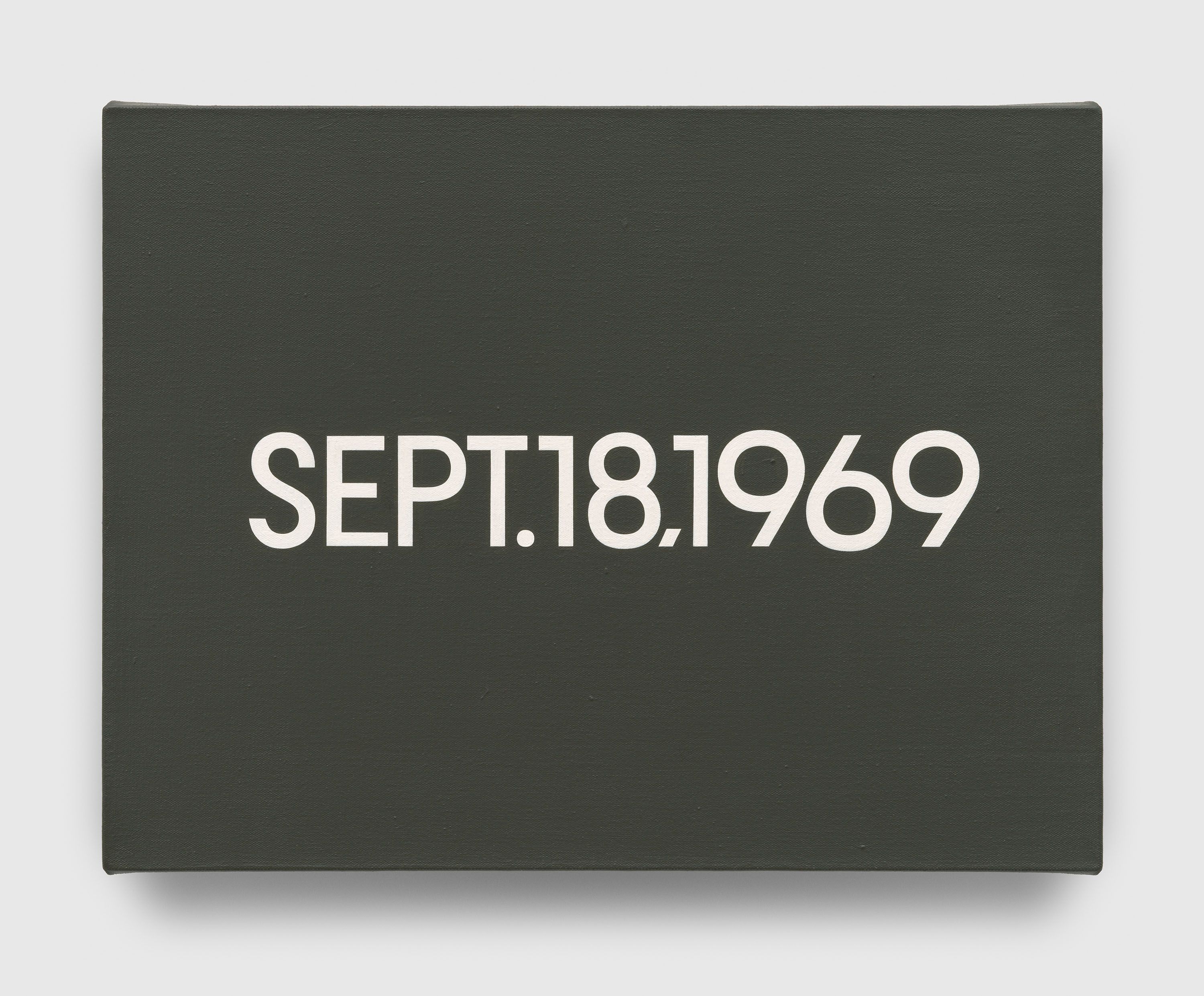 A painting by On Kawara, titled SEPT. 18, 1969, dated 1969.