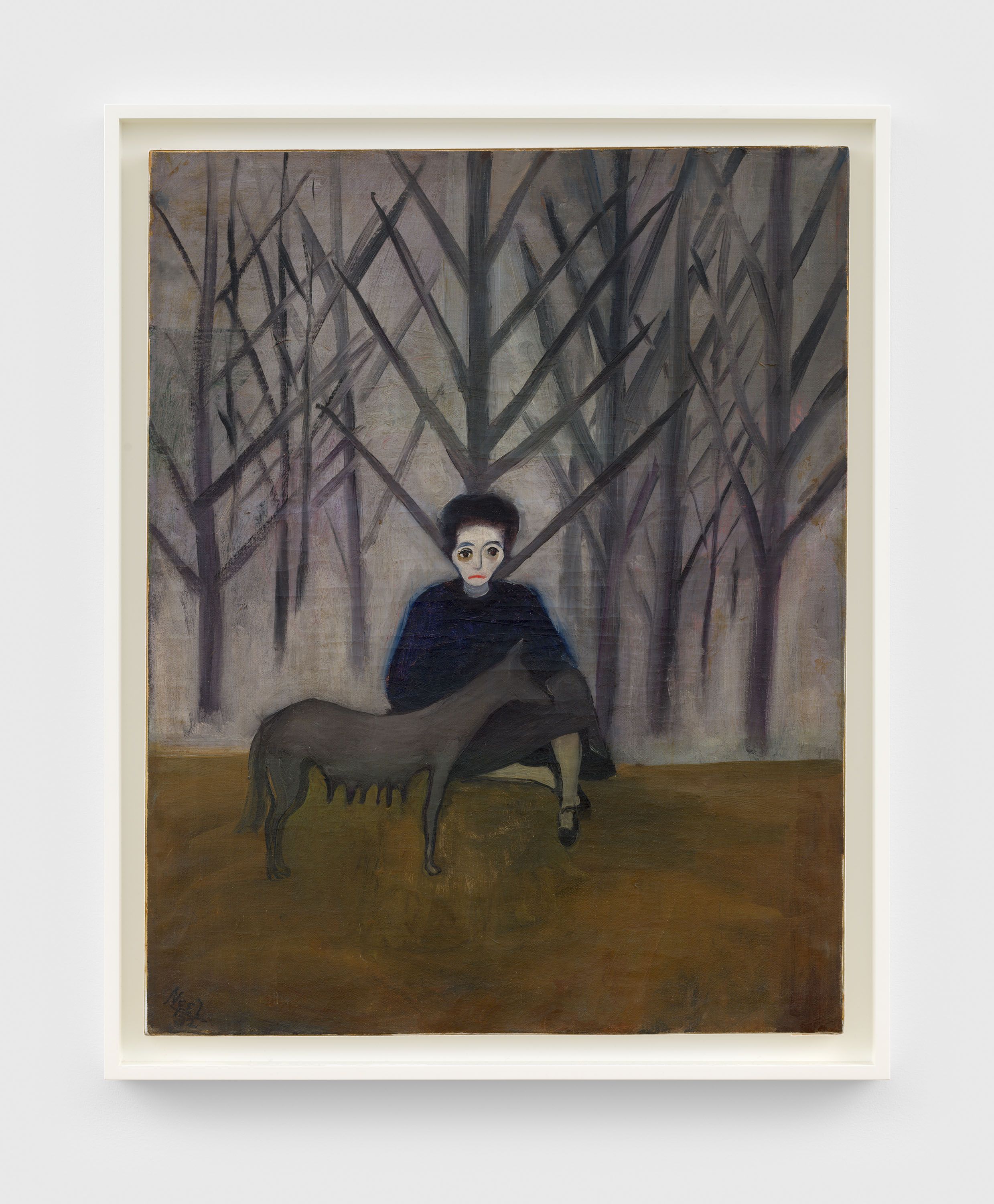 A painting by Alice Neel, titled Nadya and the Wolf, dated 1932.