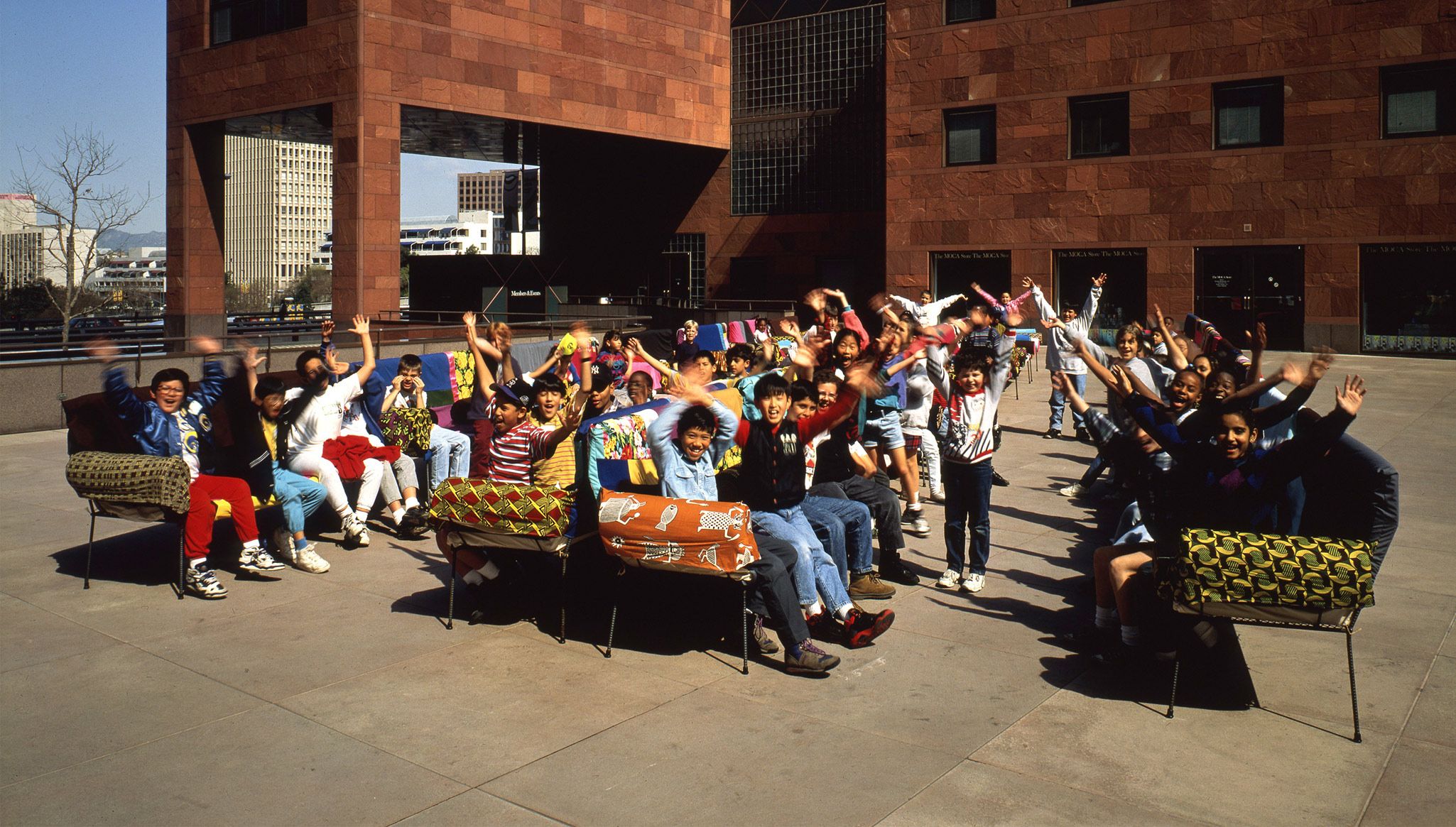 Children visiting Franz West: Test, Museum of Contemporary Art, Los Angeles, dated 1994