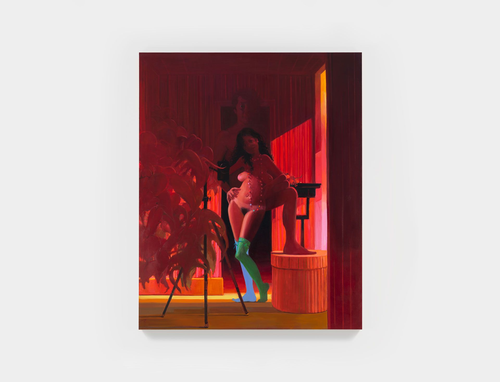 A painting by Lisa Yuskavage, titled Self-Portrait, dated 2017.