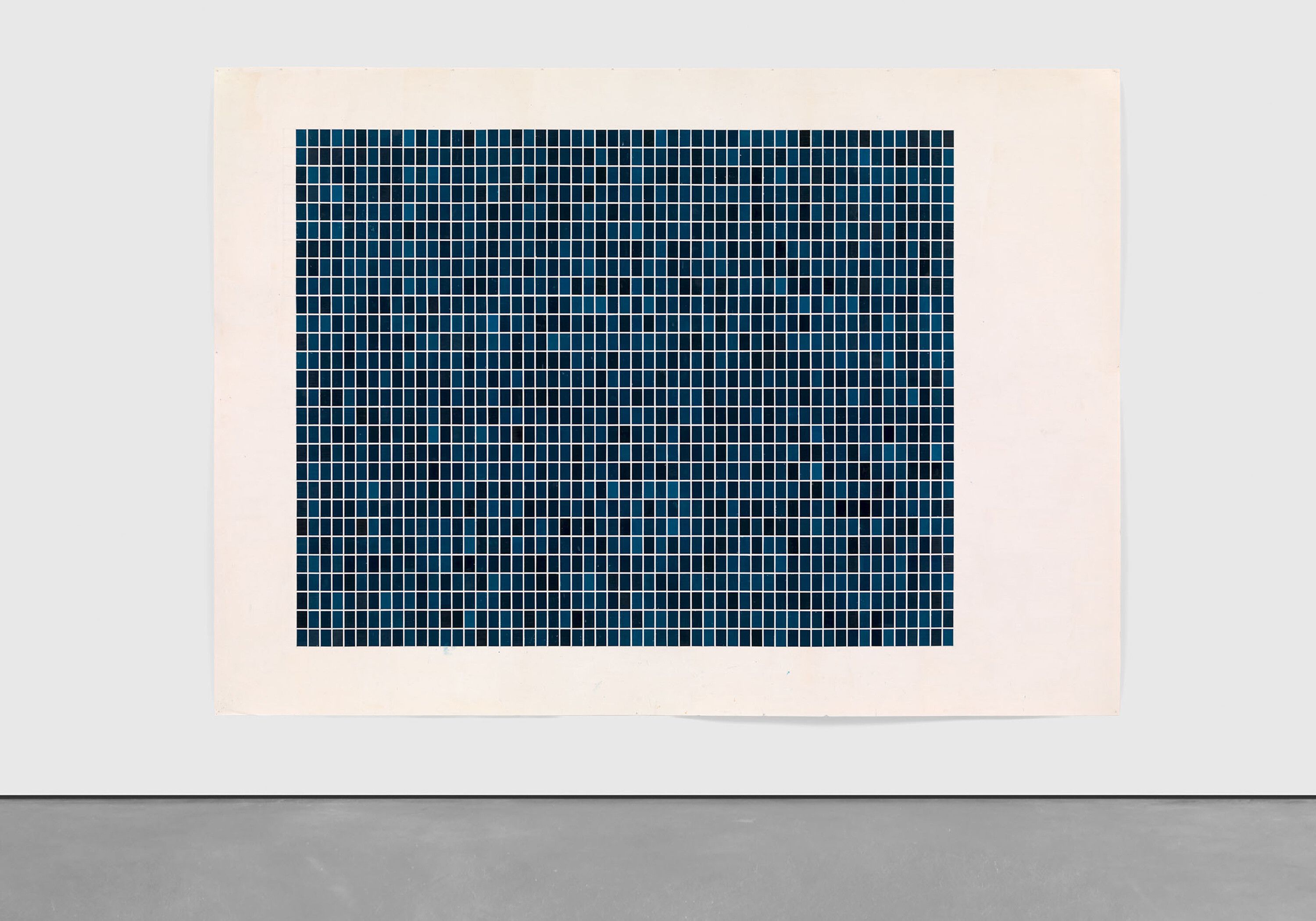 An untitled work on paper by Toba Khedoori, dated 2020.