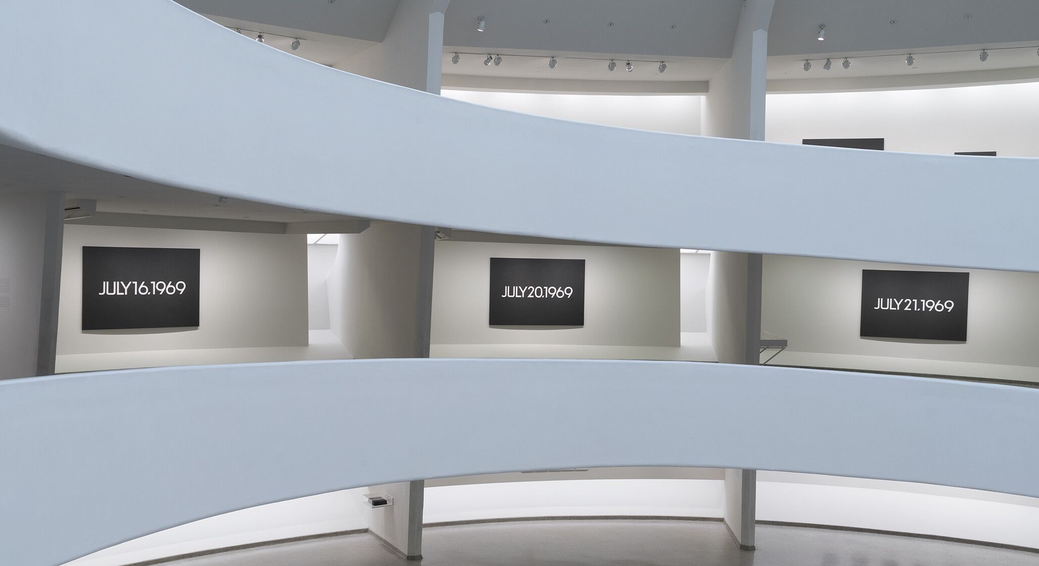 An Installation view, On Kawara—Silence, Solomon R. Guggenheim Museum, New York, dated 2015