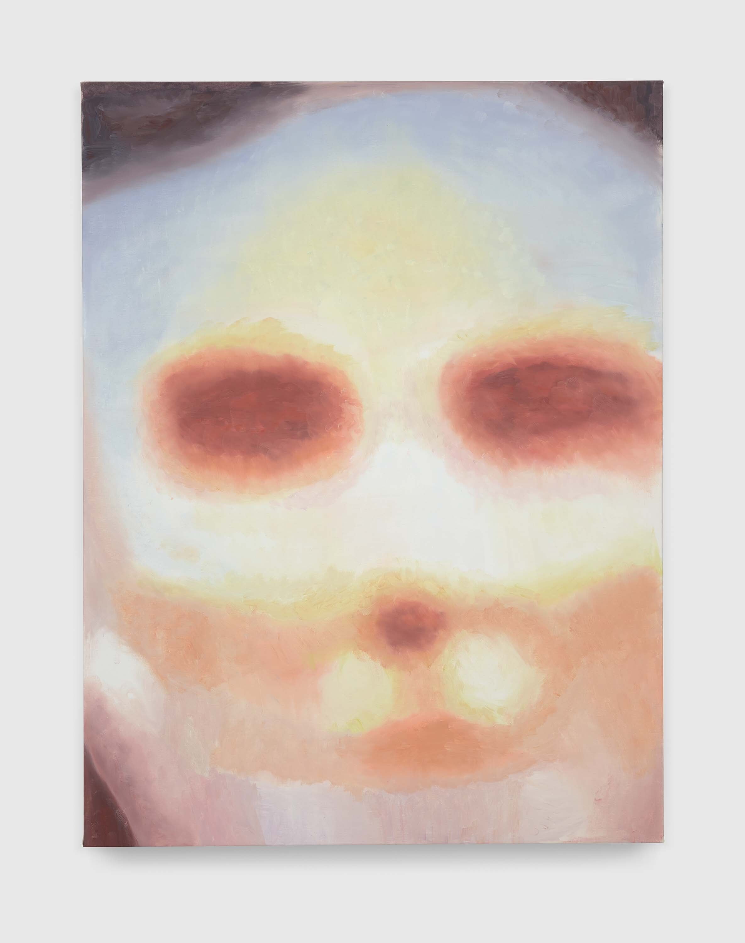 A painting by Luc Tuymans, titled Abe, dated 2023.