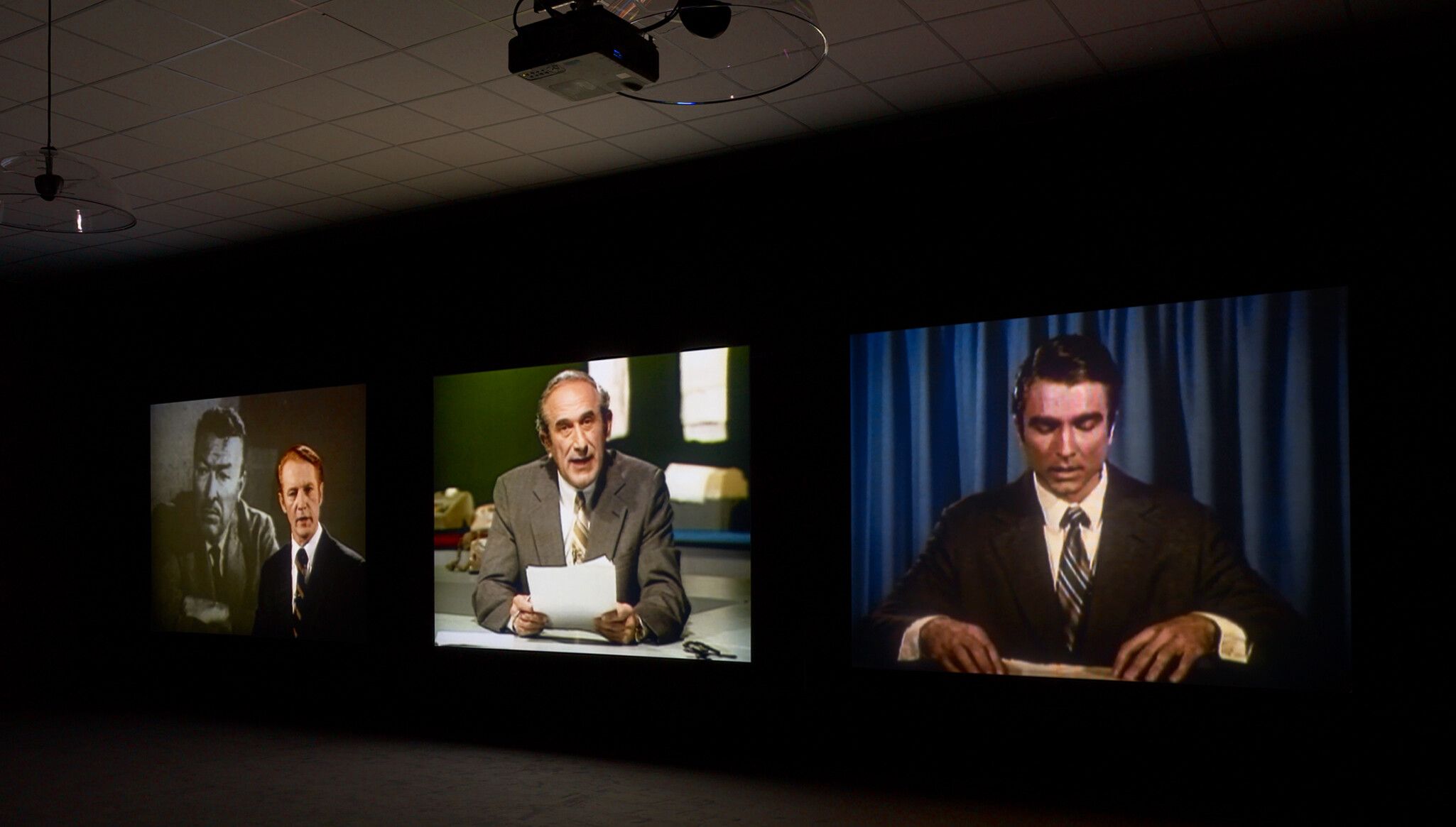 An installation view of Stan Douglas: Past Imperfect — Works 1986–2007, at Staatsgalerie Stuttgart and Württembergischer Kunstverein Stuttgart, in Germany, dated 2007