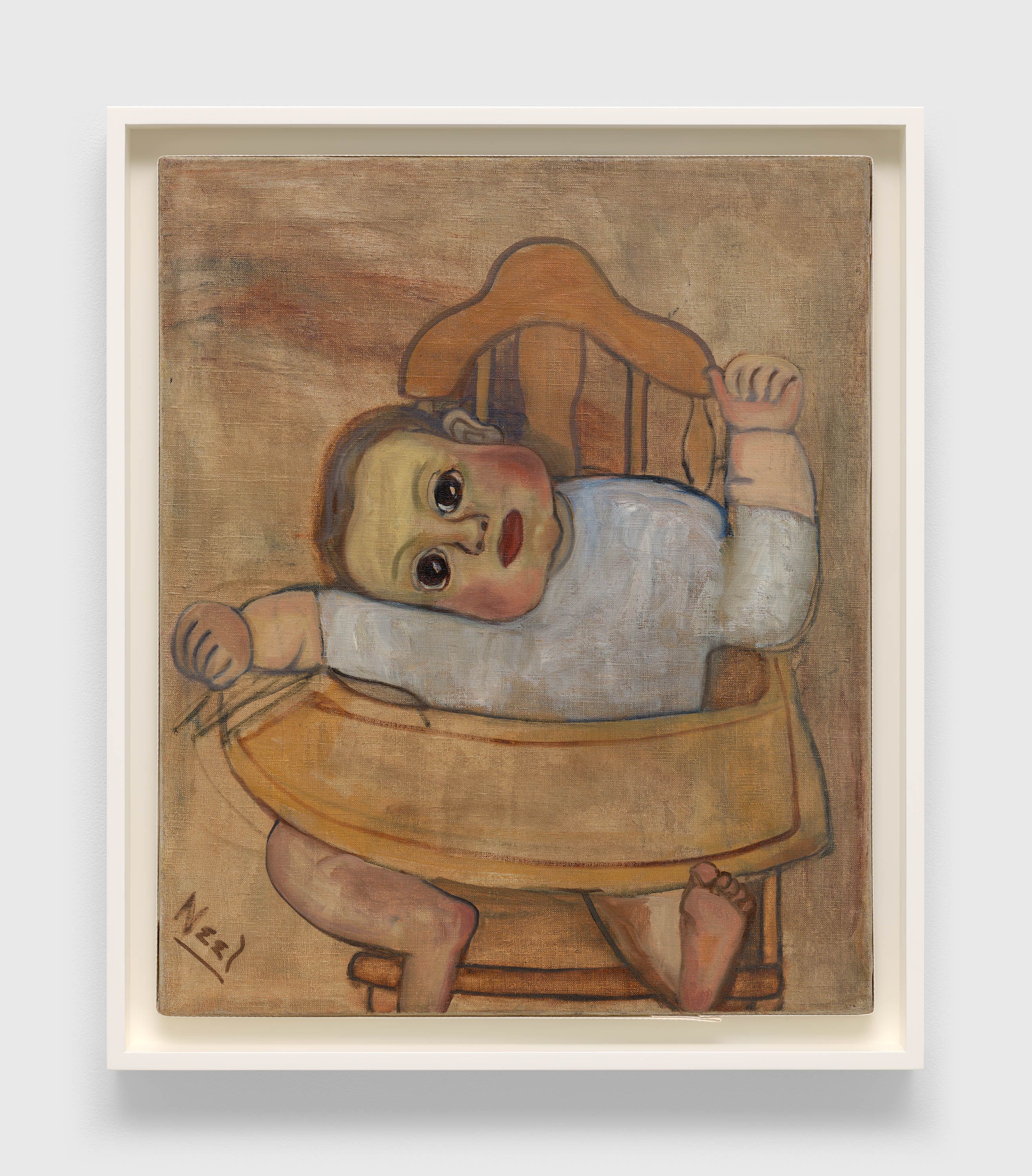 A painting by Alice Neel, titled Richard in High Chair, circa 1940.