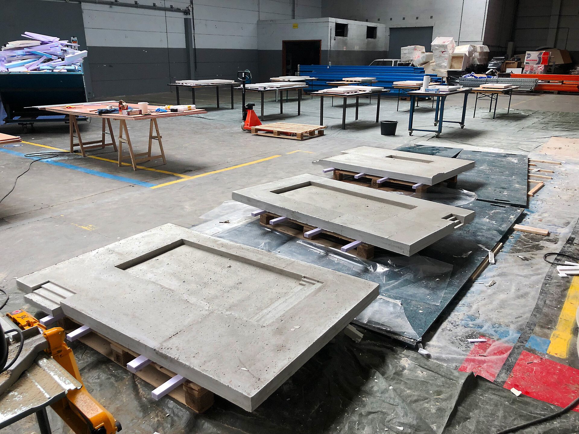 Works in progress in Harold Ancart's studio.