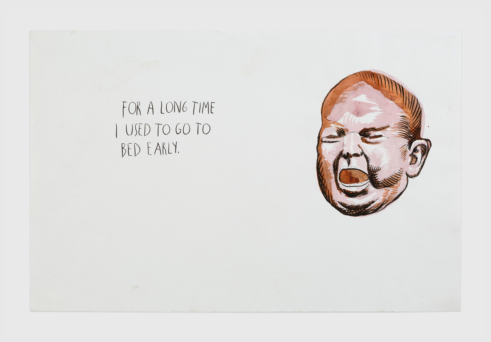 An ink drawing by Raymond Pettibon tiled No Title (For a long...), dated 1999