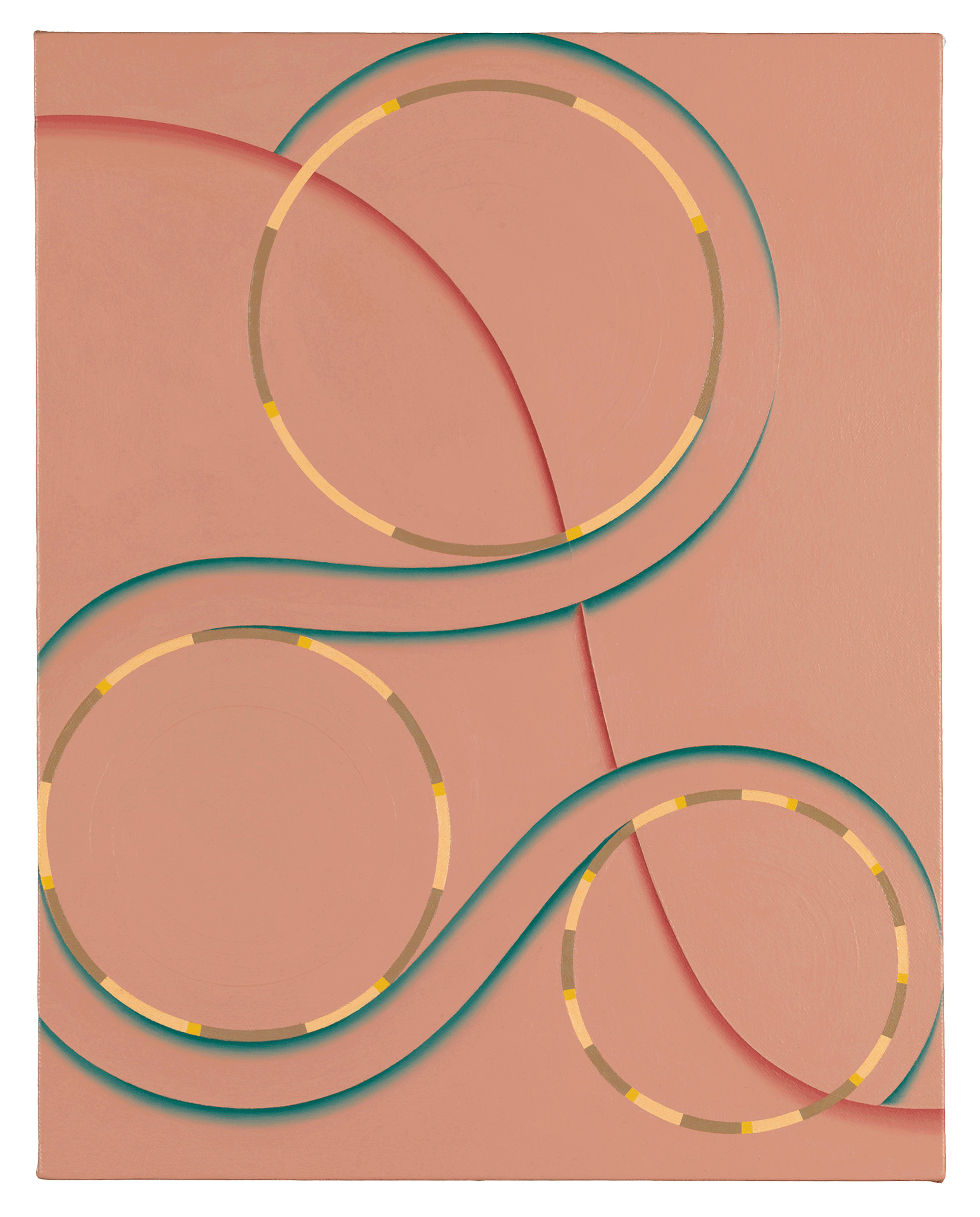 A painting by Tomma Abts, titled Isko, dated 2008.