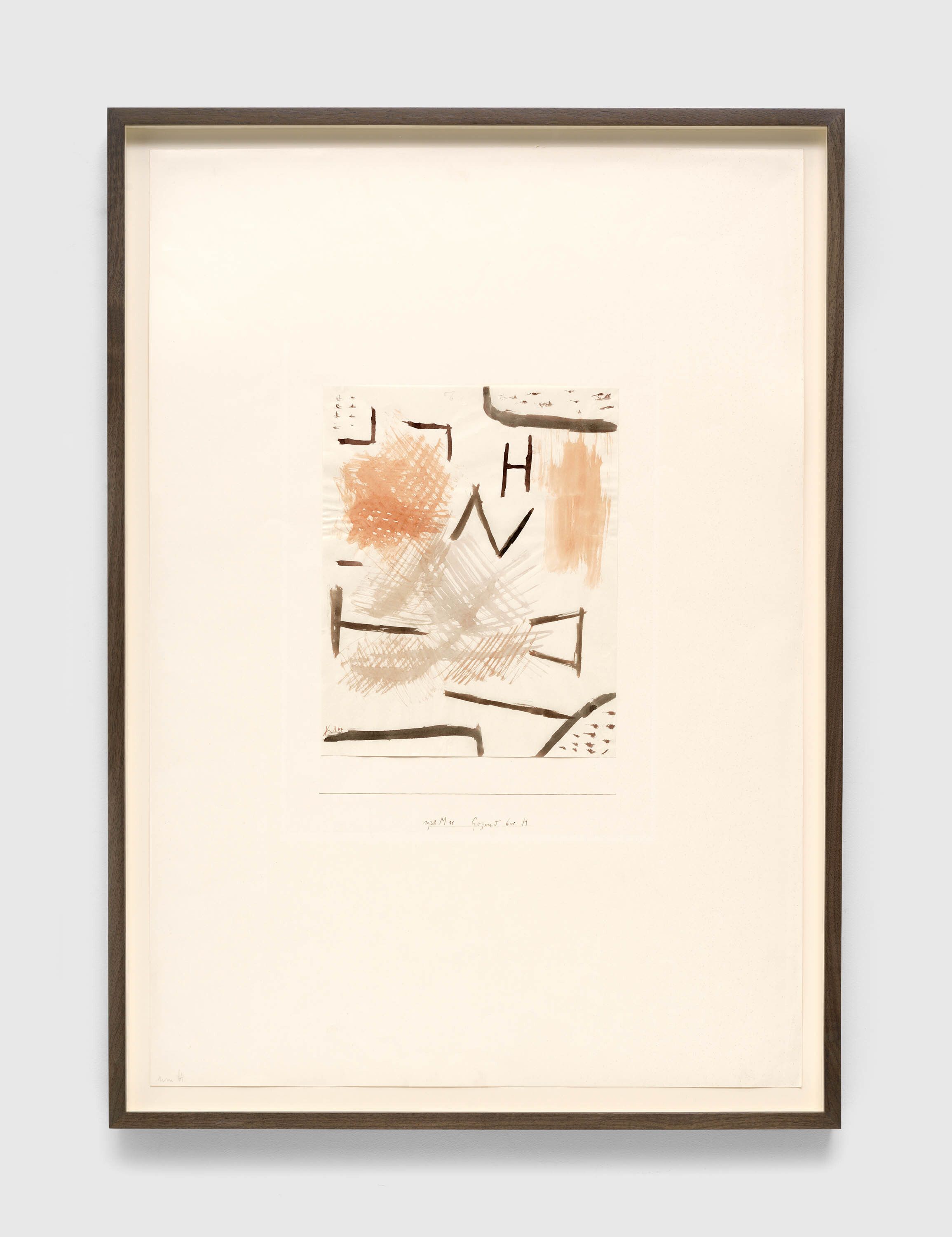 A work on paper by Paul Klee, titled Gegend bei H (Region near H), dated 1938.