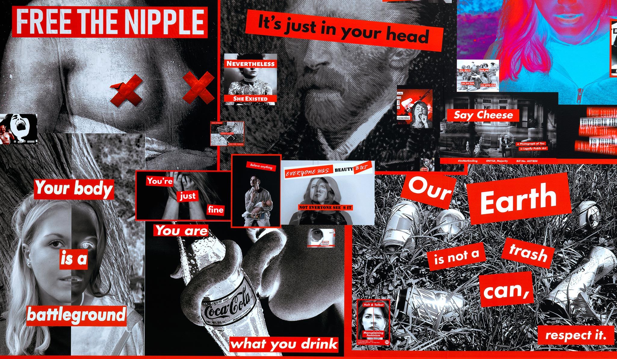 An image of an Installation view, titled Barbara Kruger, David Zwirner, New York, dated 2022