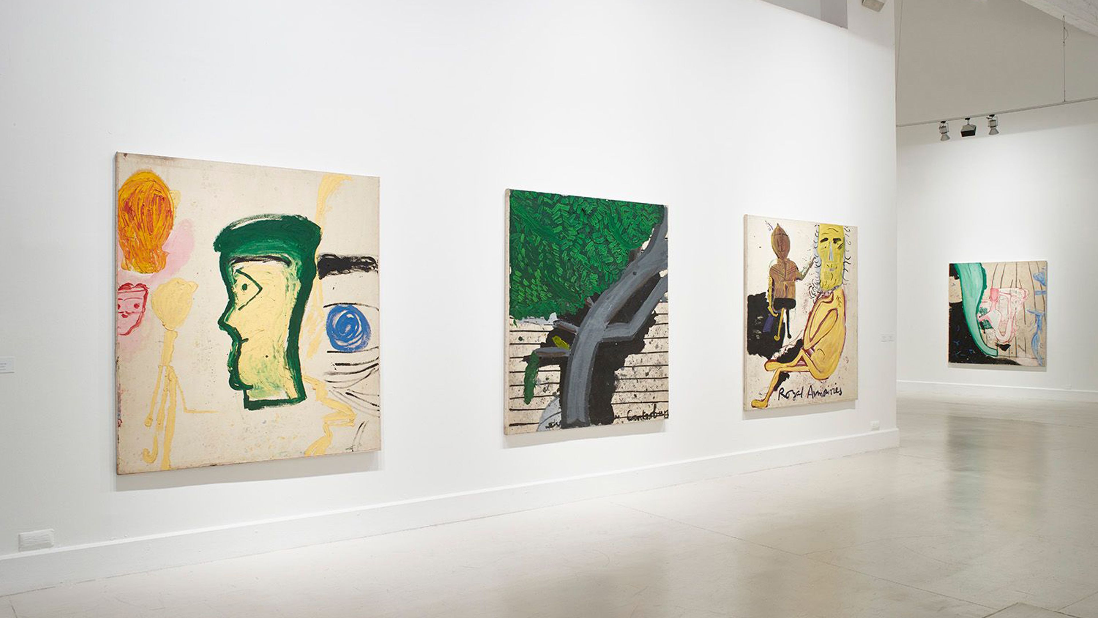 Installation view of the exhibition, Rose Wylie: Hullo Hullo..., at CAC Málaga in Málaga, dated 2018.