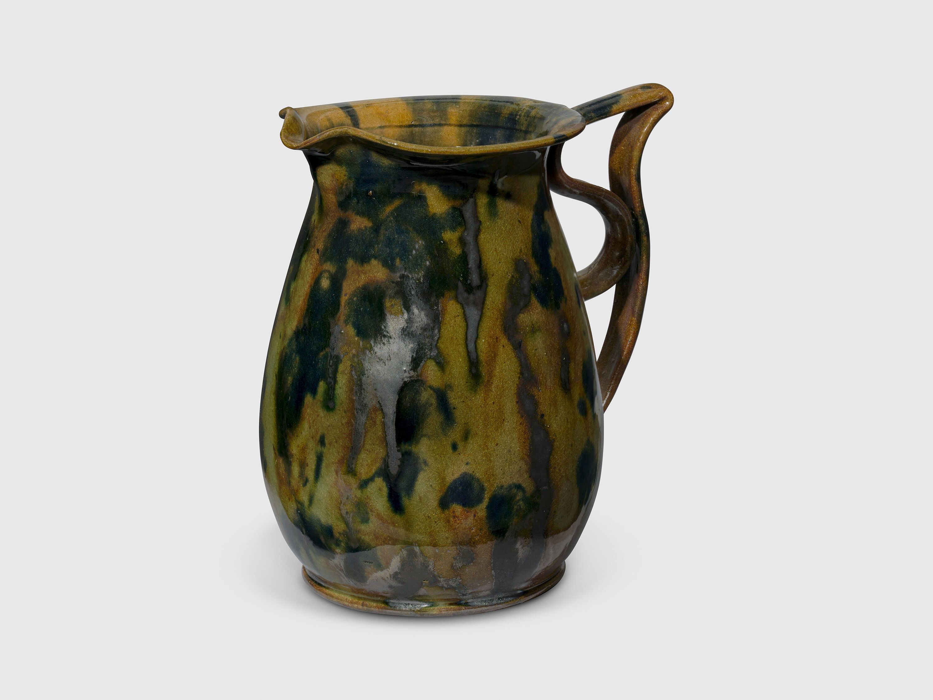 A sculpture by George Ohr, titled Pitcher, dated 1897 to 1900.