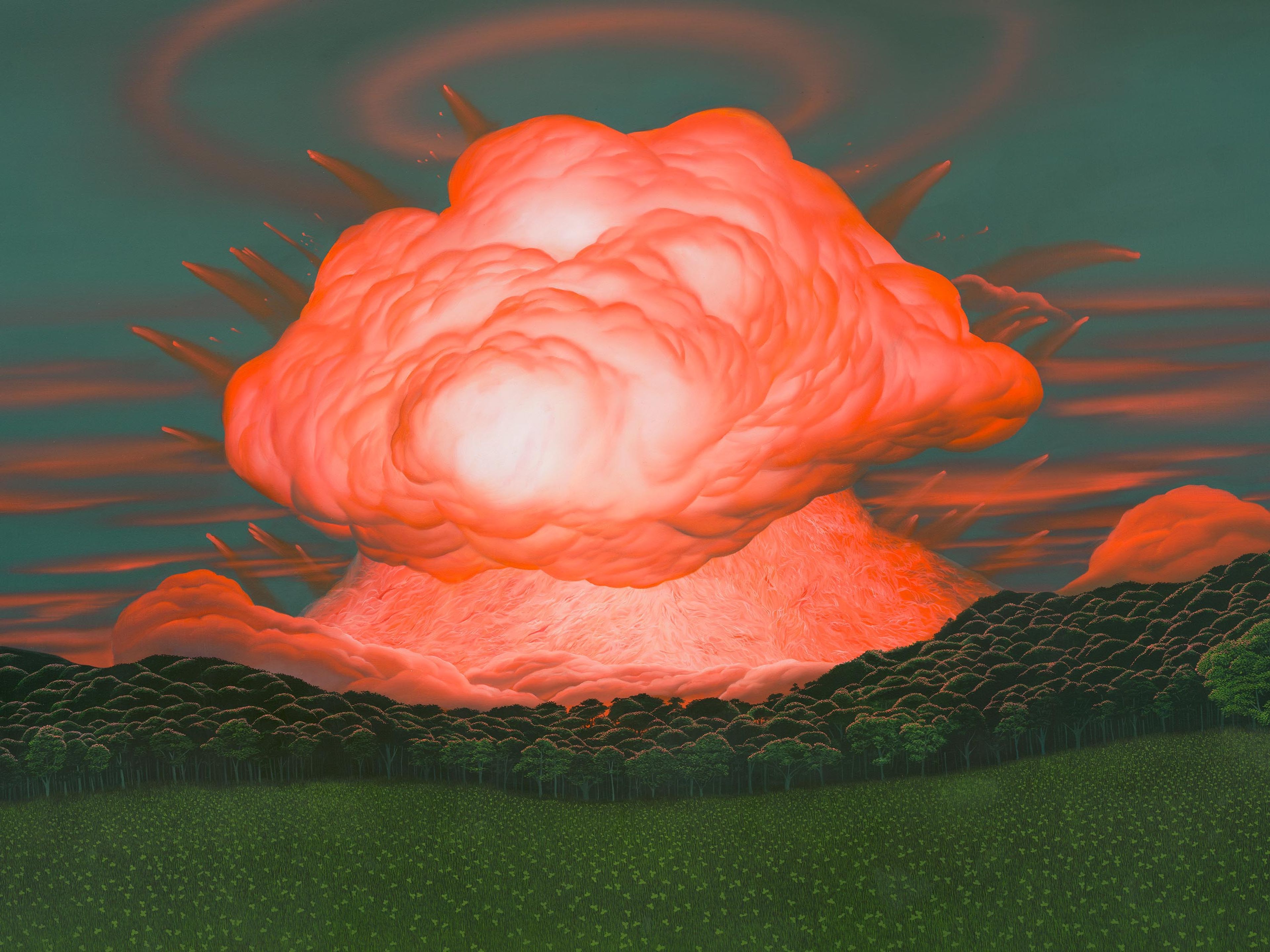 A detail from a painting by Sasha Gordon, titled It Was Still Far Away, dated 2024.