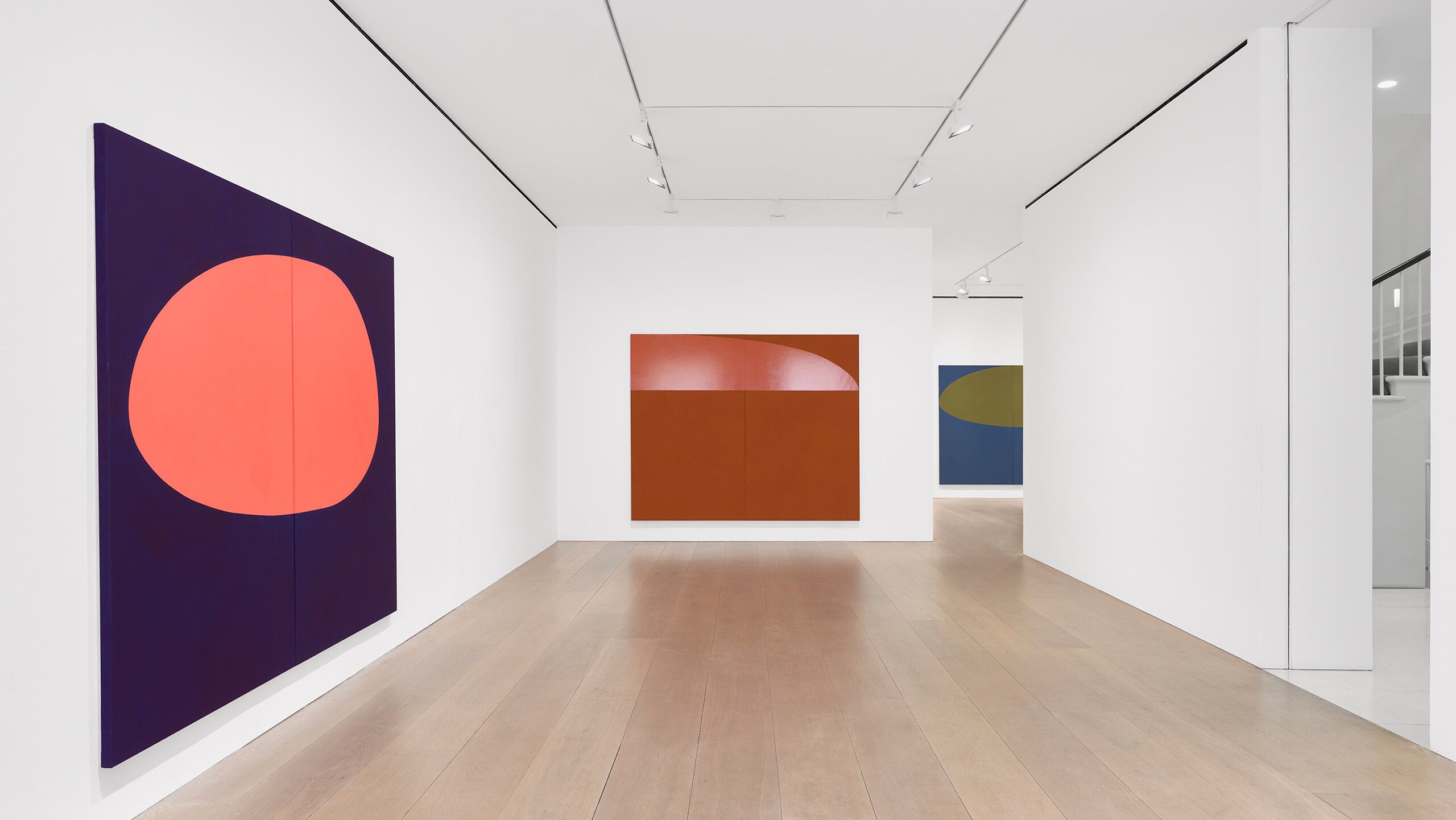 An Installation view, Suzan Frecon: recent paintings, oil and water, David Zwirner, London, dated 2022