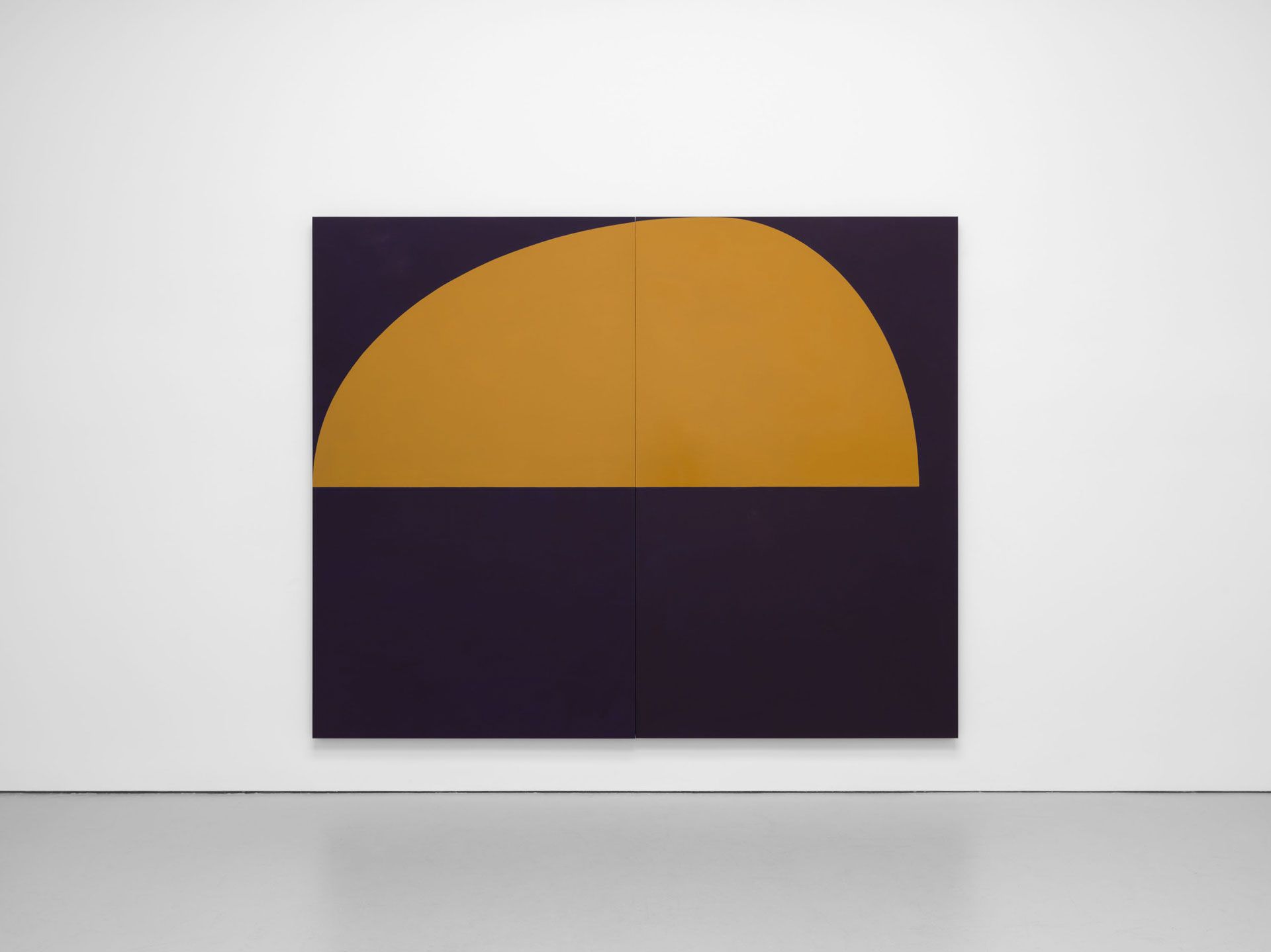 A painting by Suzan Frecon, titled yellow lantern, dated 2018.
