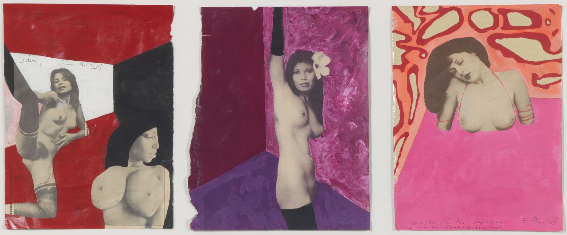 an artwork by Franz West, titled Von roter Grütze befangen und danach… (Trapped by Red..., 1981.