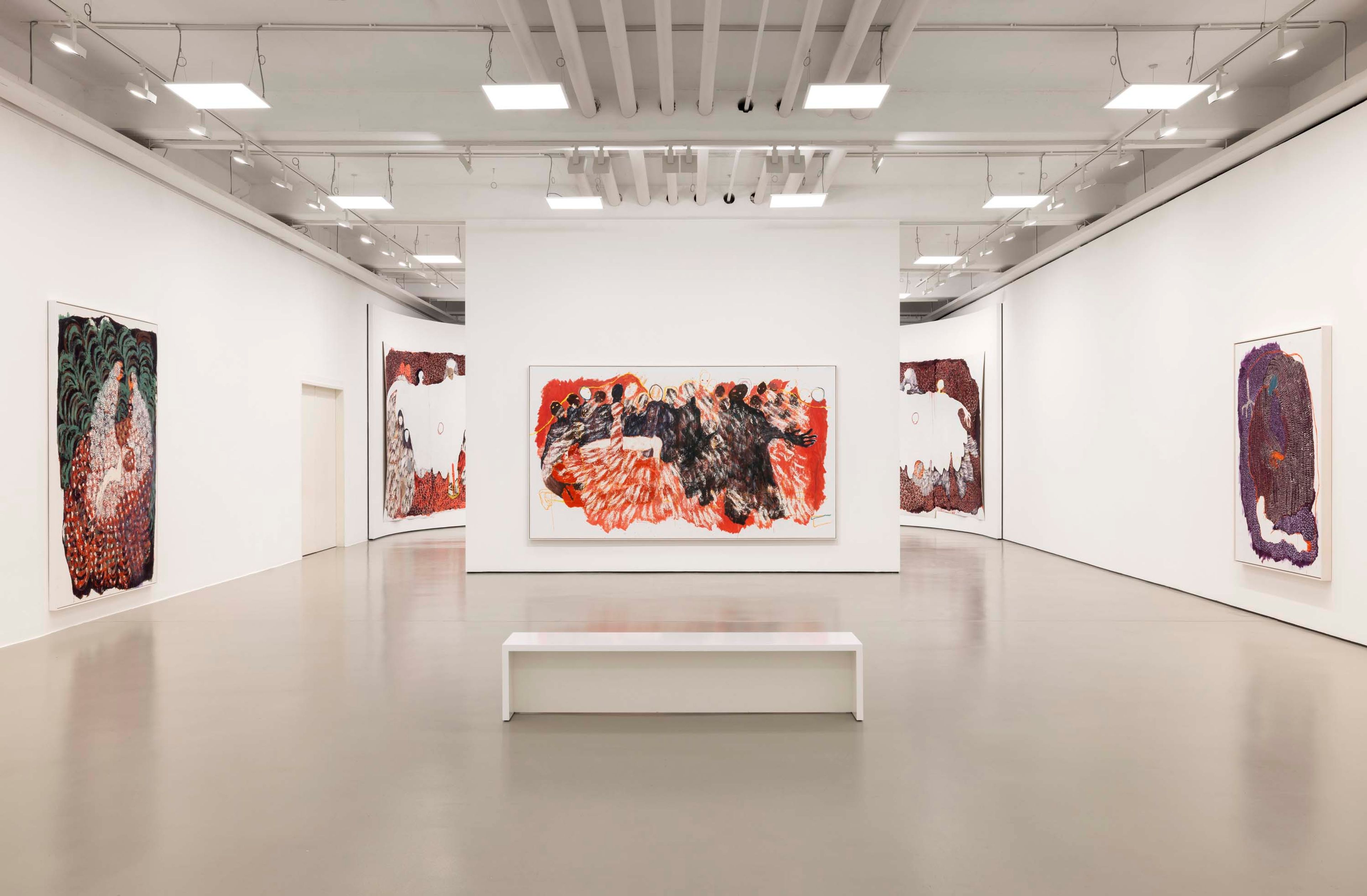 Installation view of the exhibition Portia Zvavahera at the Fridericianum in Kassel, Germany, dated 2025.
