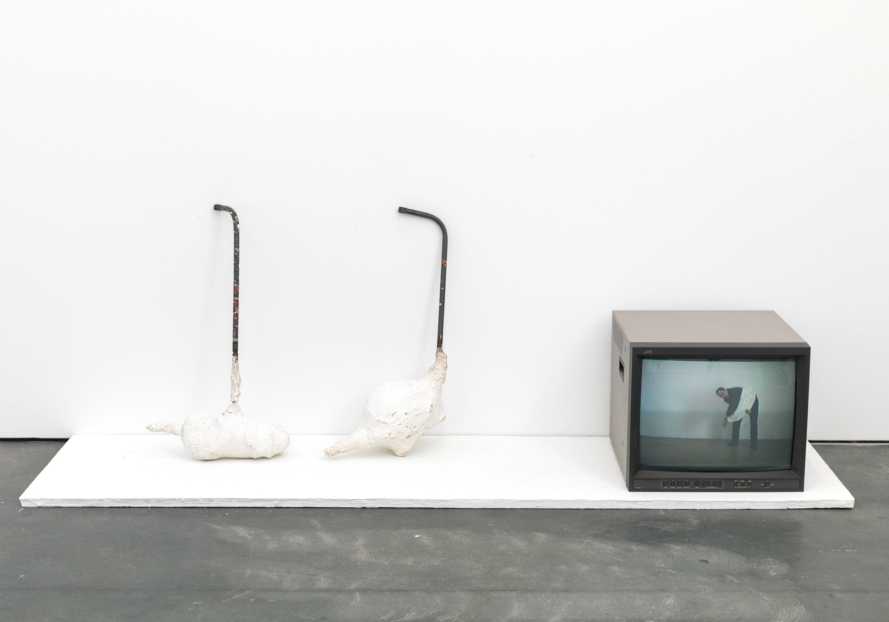 A sculpture by Franz West, titled Passst√ºcke (mit Video mit Verwendungstips) (Adaptives [with video with usage tips]), dated 1996.