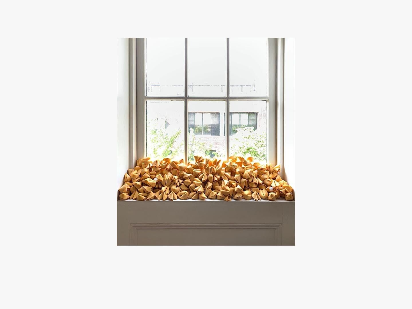An installation view of the multi-site exhibition Felix Gonzalez-Torres “Untitled’’ (Fortune Cookie Corner), dated 2020.