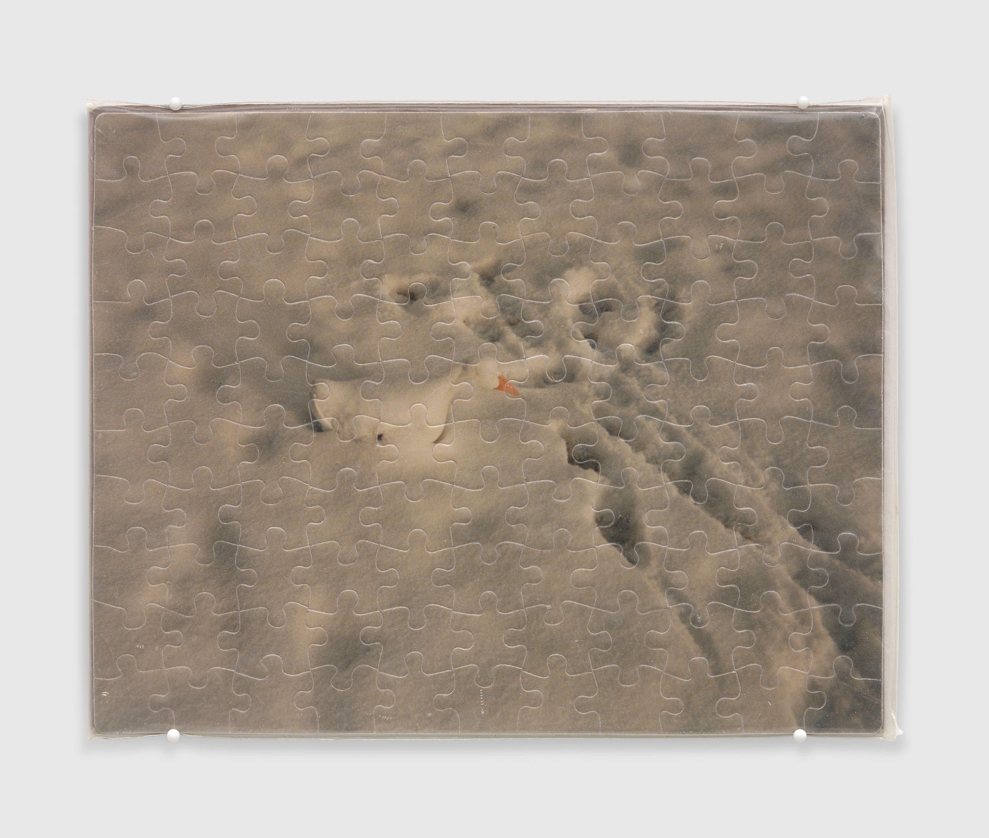 A sculpture by Felix Gonzalez-Torres, titled "Untitled" (Cold Blue Snow), dated 1988.