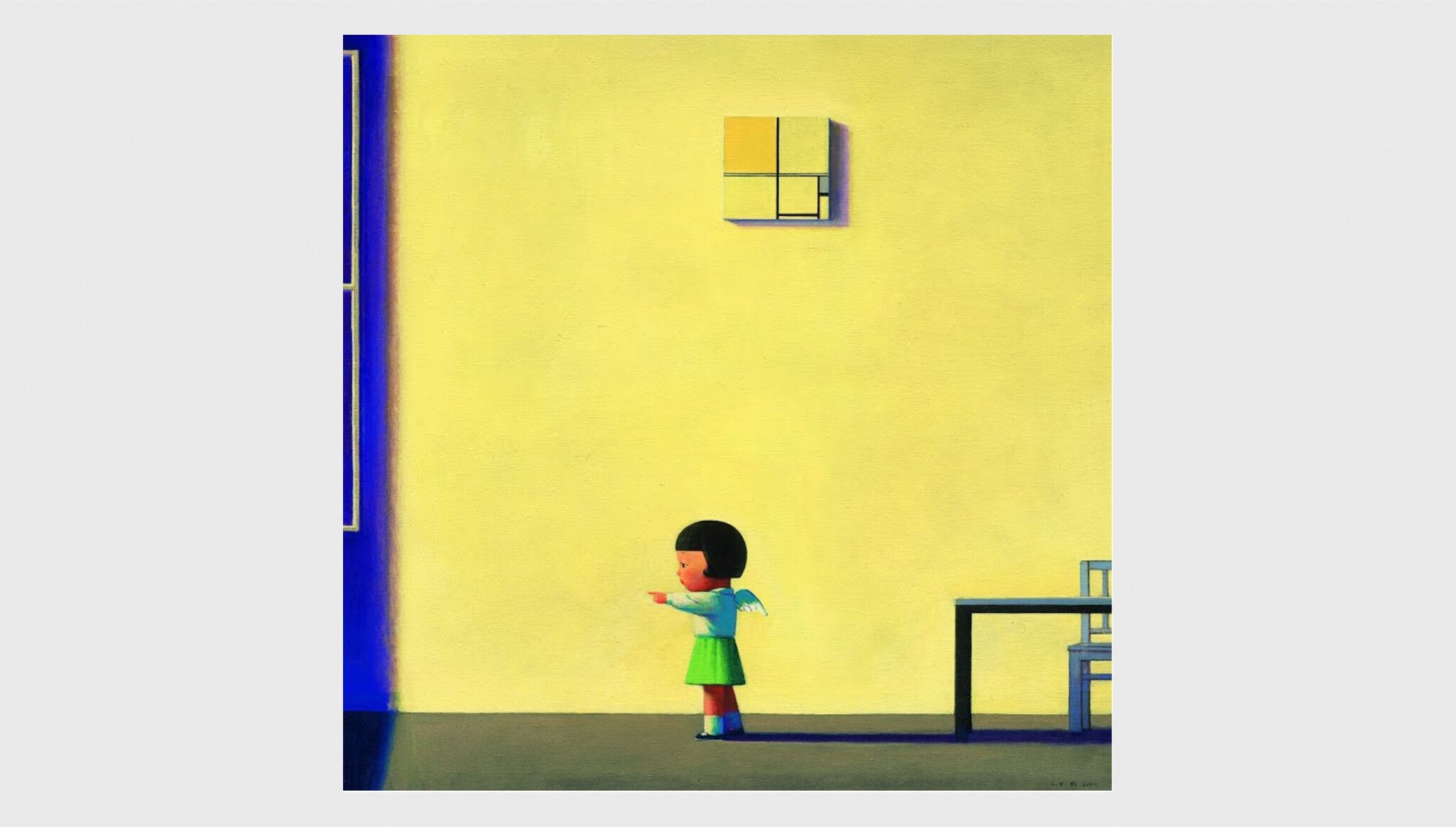 An artwork by Liu Ye, titled Mondrian at Noon, dated 2000. Collection of the Long Museum West Bund, Shanghai