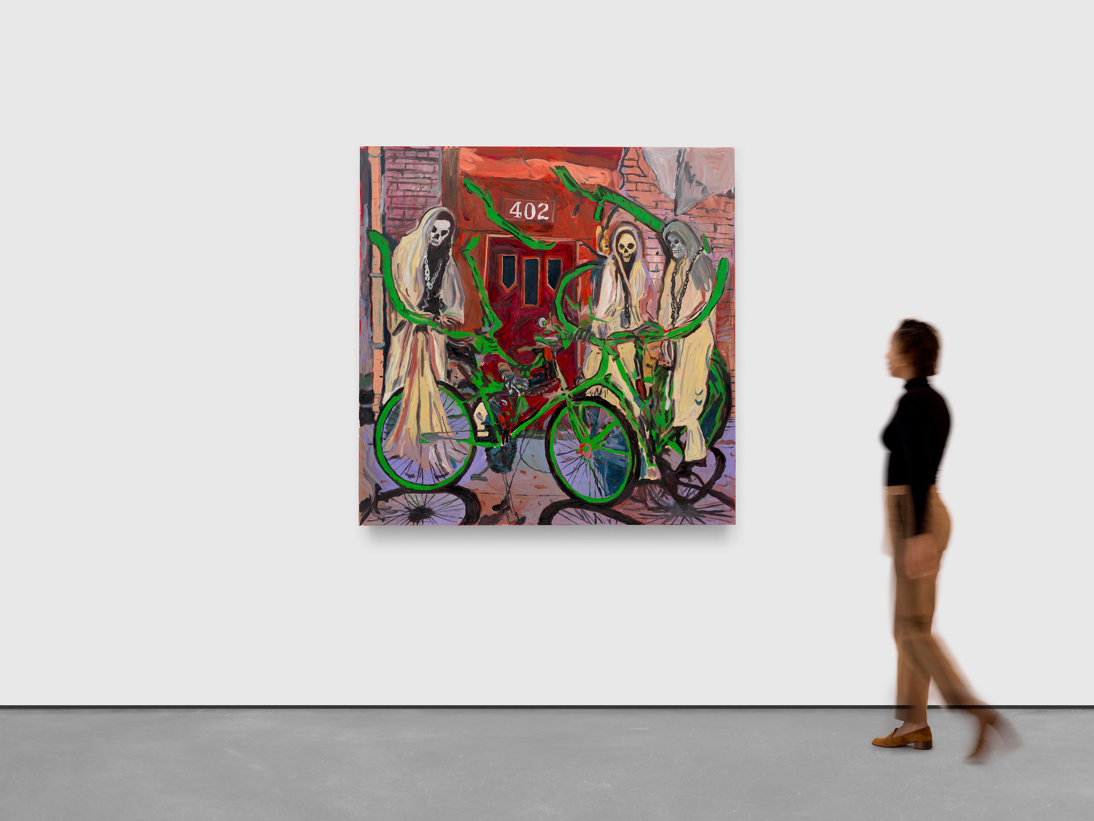 A painting by Josh Smith, titled About Last Night, dated 2025.