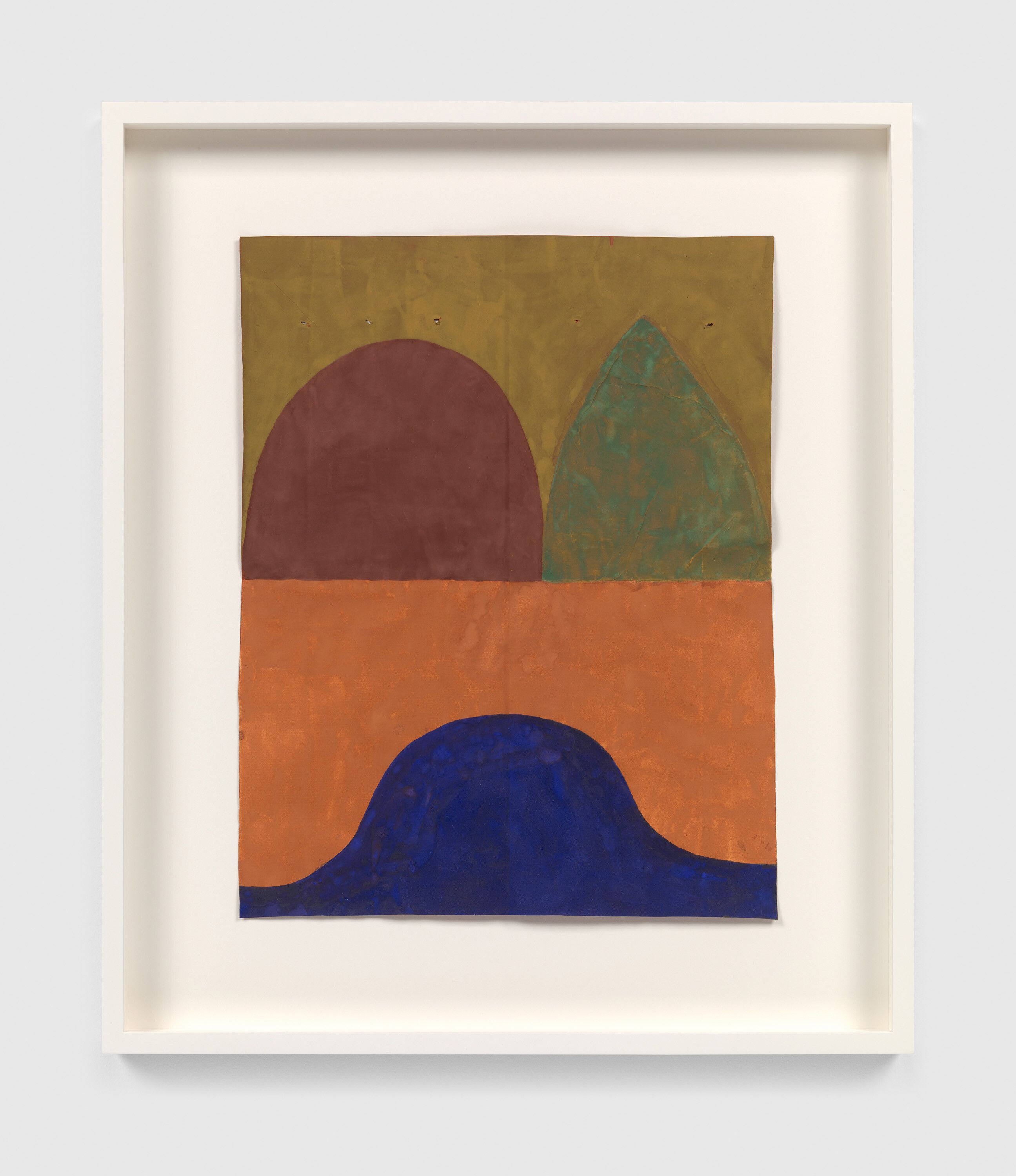 A watercolor on paper by Suzan Frecon, titled cathedral study with reverse curves, dated 2020.