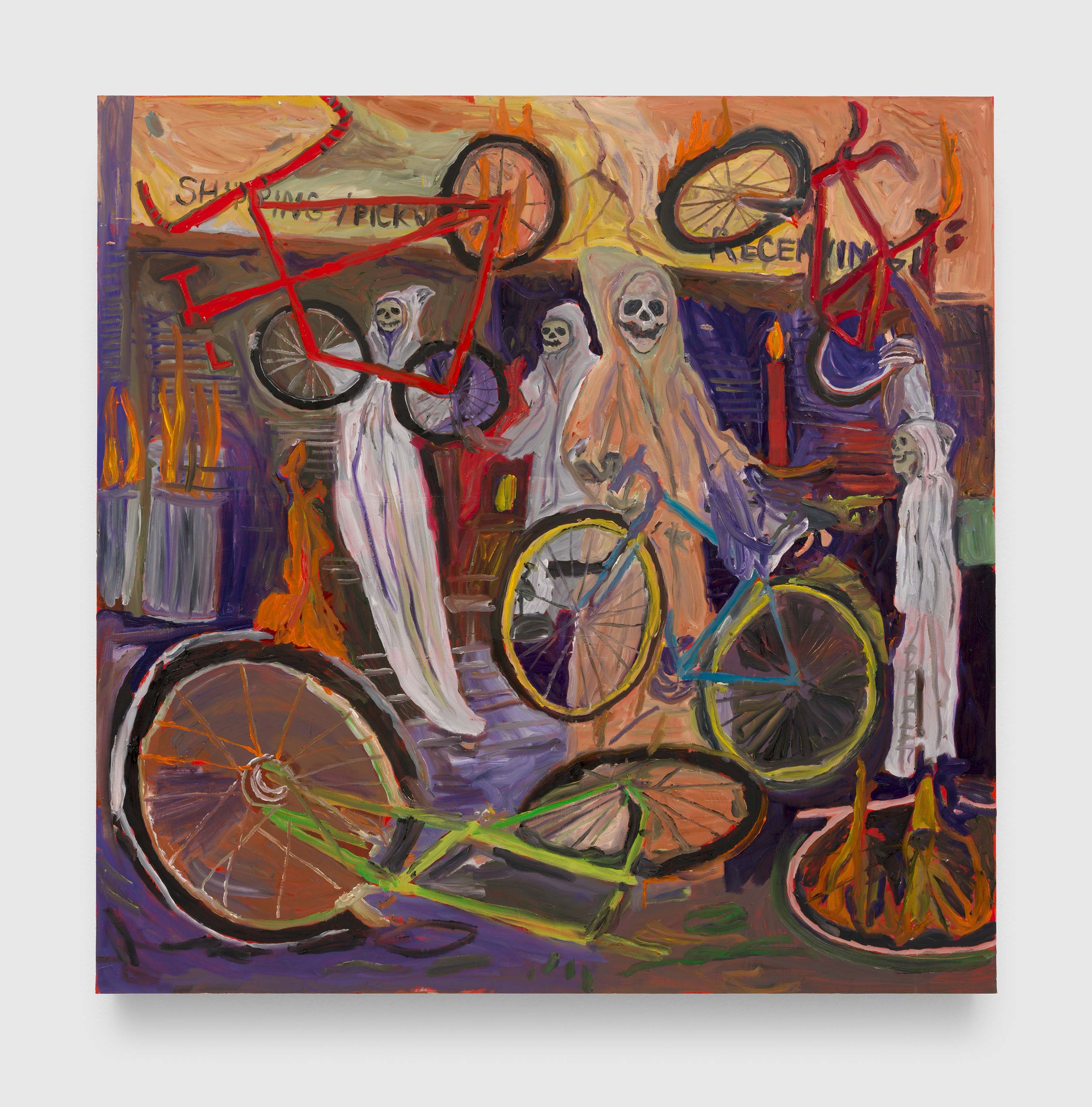 A painting by Josh Smith, titled Shipping and Receiving, dated 2025.