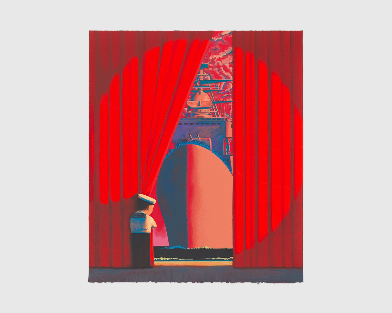 A screenprint by Liu Ye, titled R, dated 2009.