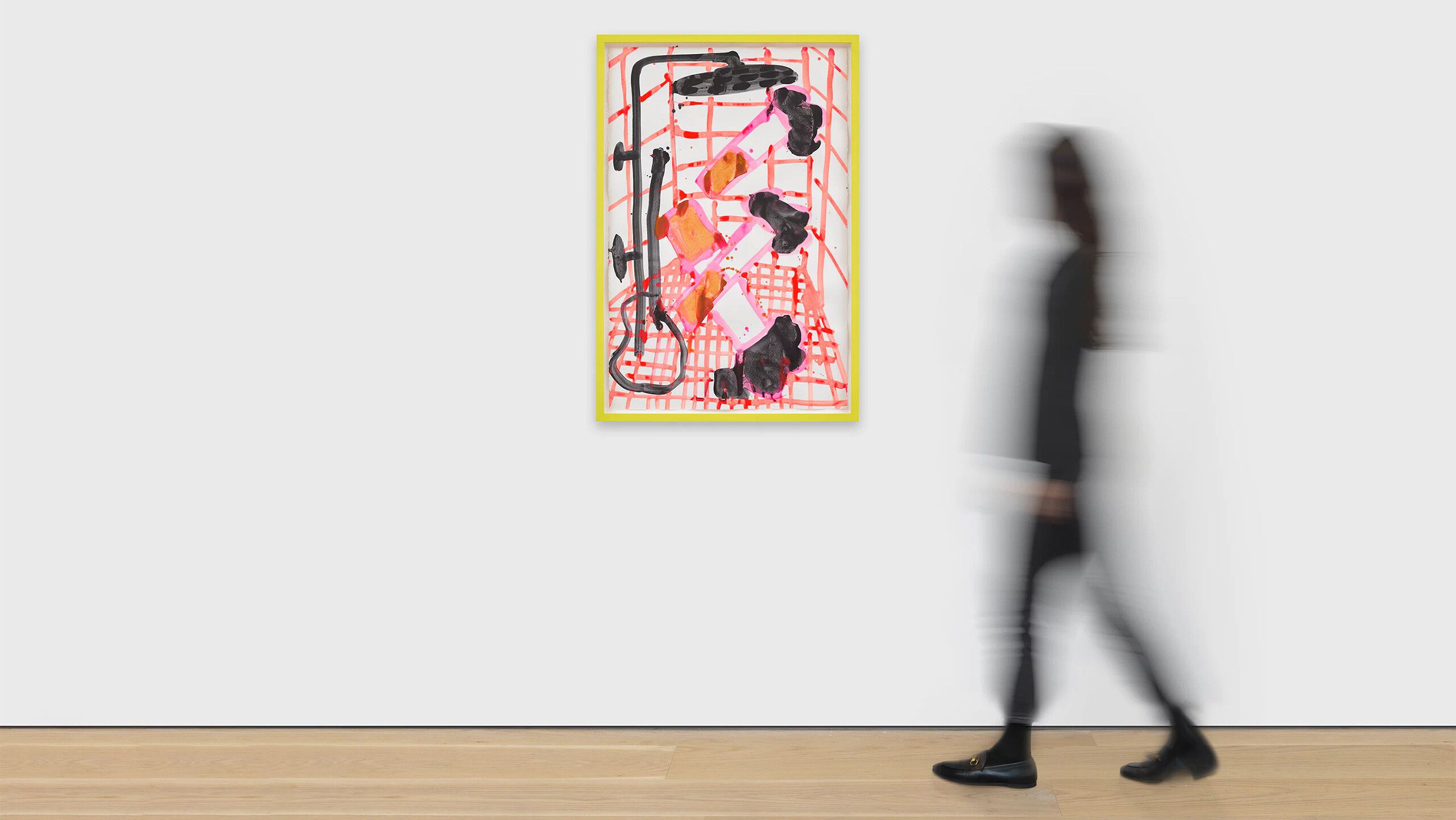 Installation view of new works on paper by Katherine Bernhardt, 2022