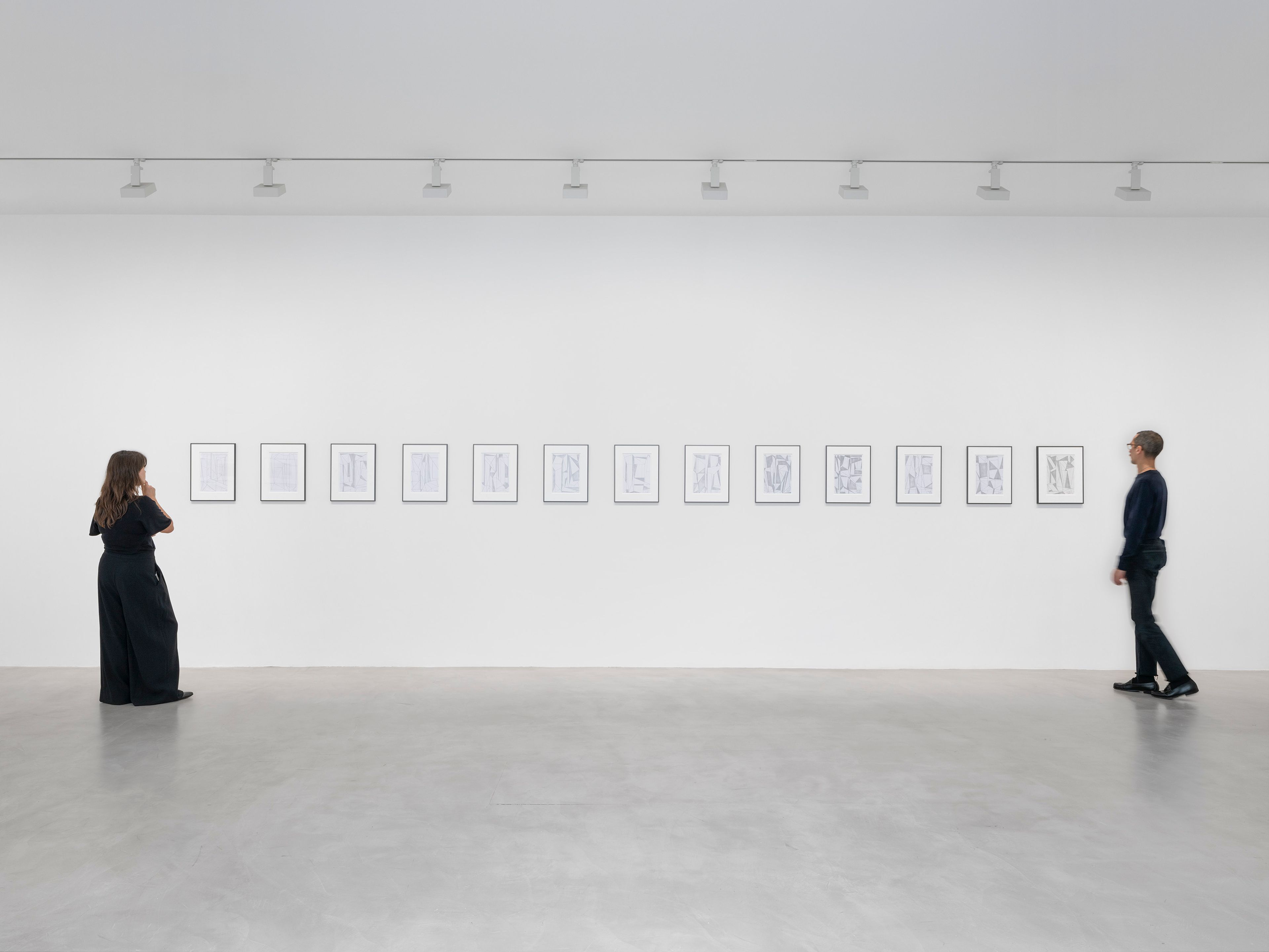 An installation view of the exhibition, Gerhard Richter, at David Zwirner in Paris, dated 2025.